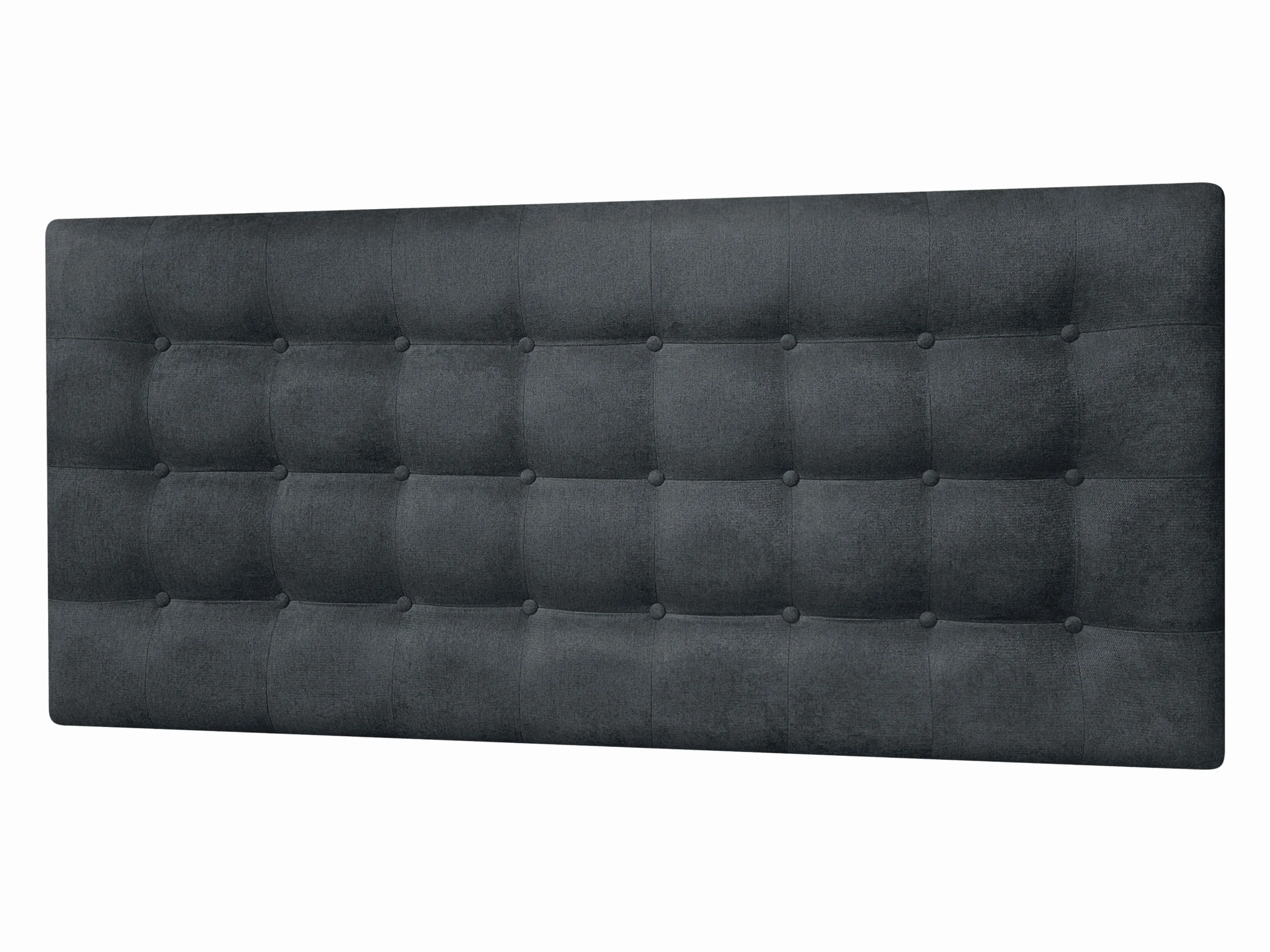 DecorQUALITY cabeceros de Camas Oslo cabeceros tapizados de Madera cabecero Acolchado cabecero Polipiel Blanco cabeceros para Dormitorio cabecero de Cama (Negro, 150 x 70)