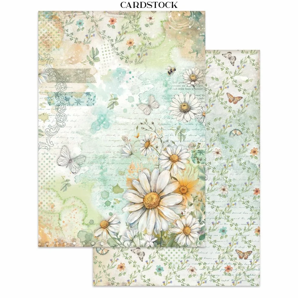 Stamperia - Junk Journal Stickers, Cut-Outs, and Backgrounds for Scrapbooks, Albums, Card Making, Bullet Journalling and More, Perfect for Hobbies, Crafts, and Gifting (Daisy Art)