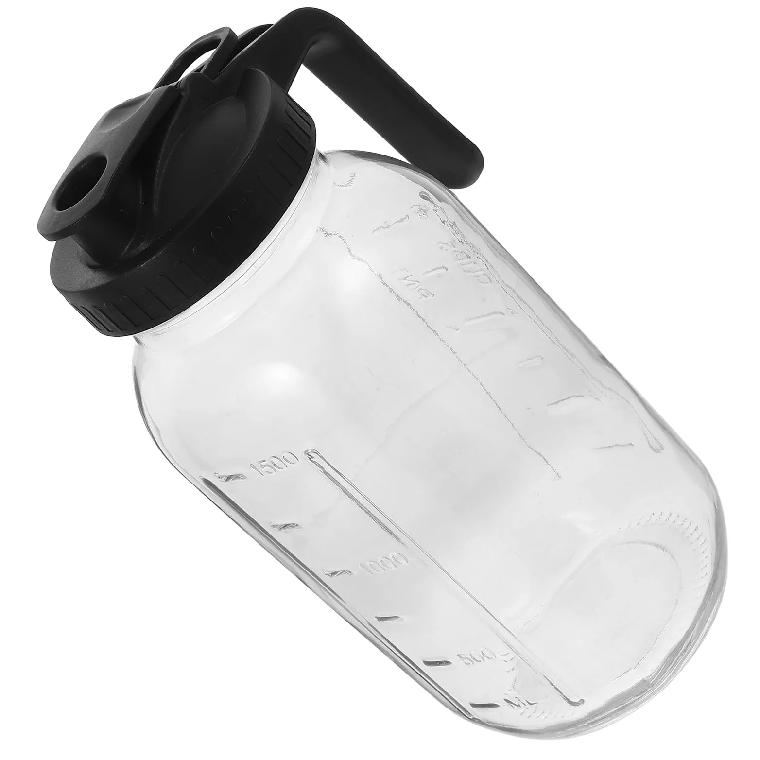 VALICLUD Jarra de Vidrio Transparente con Tapa y Asa Conveniente de 64 Oz, Jarra de Agua Fría con Gran Capacidad para Refrigerador y Restaurante