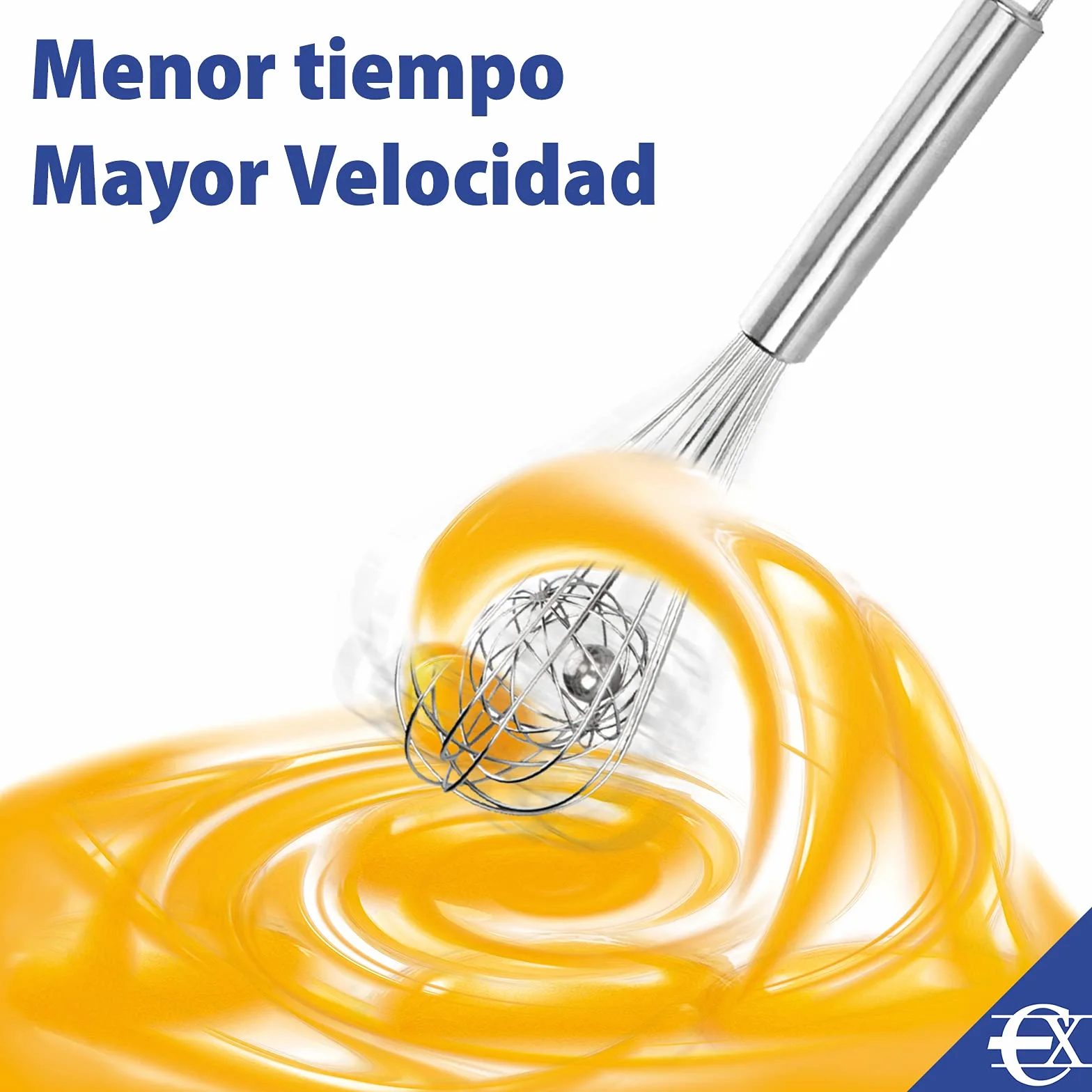 EUROXANTY Varillas de Cocina | Varilla para batir | Batidor Acero Inoxidable | Batidor de Alambre | Bizcochos y Pasteles (26 cm)