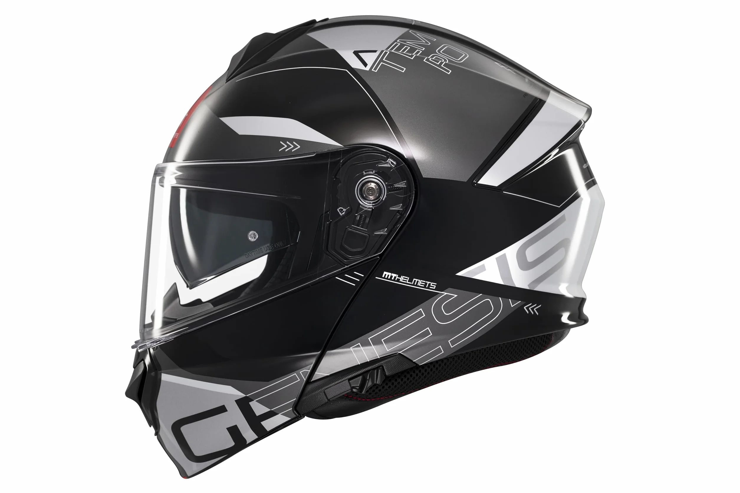 MT Helmets Genesis SV Casco Moto Modular Visor Solar Retráctil Calota HIRP Pantalla Antivaho Homologado ECE 22.06 DOT