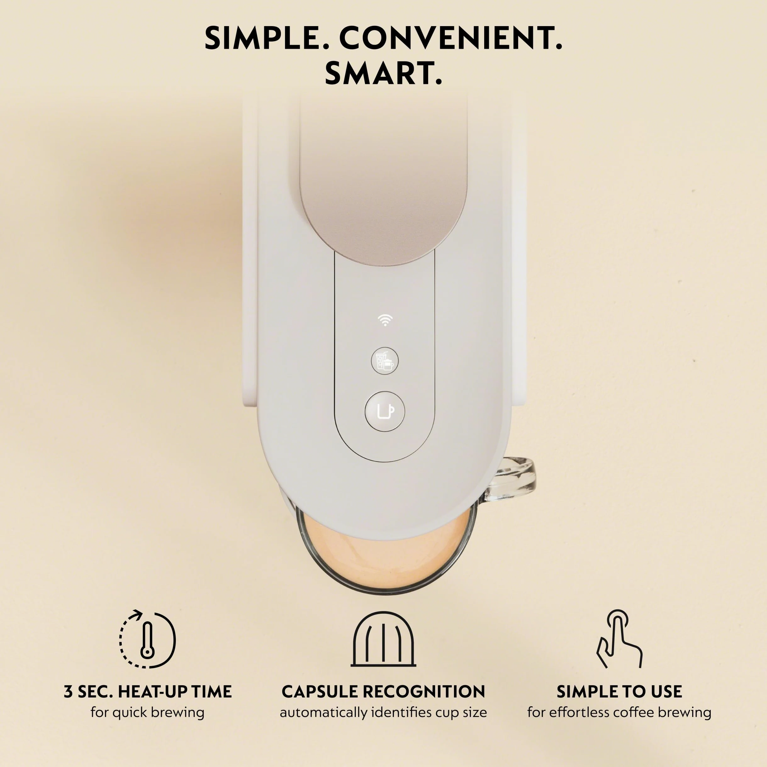 Nespresso DeLonghi Vertuo Up Máquina de café y café espresso Blanco