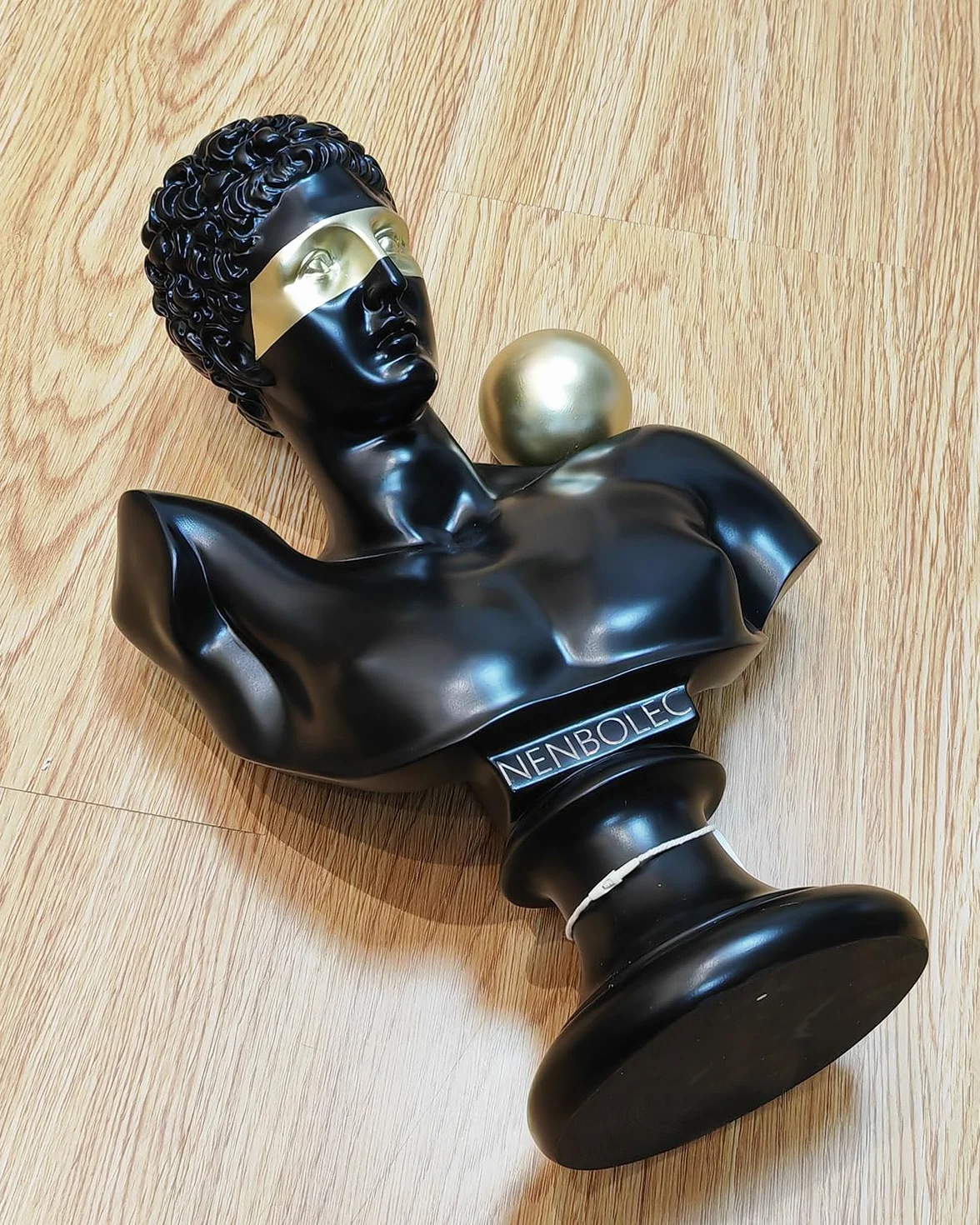 Busto Griego Figura Abstracta Escultura Estatua Moderna Decoración Interior Hogar Regalo para Parejas Amigos Amantes Negro 35cm