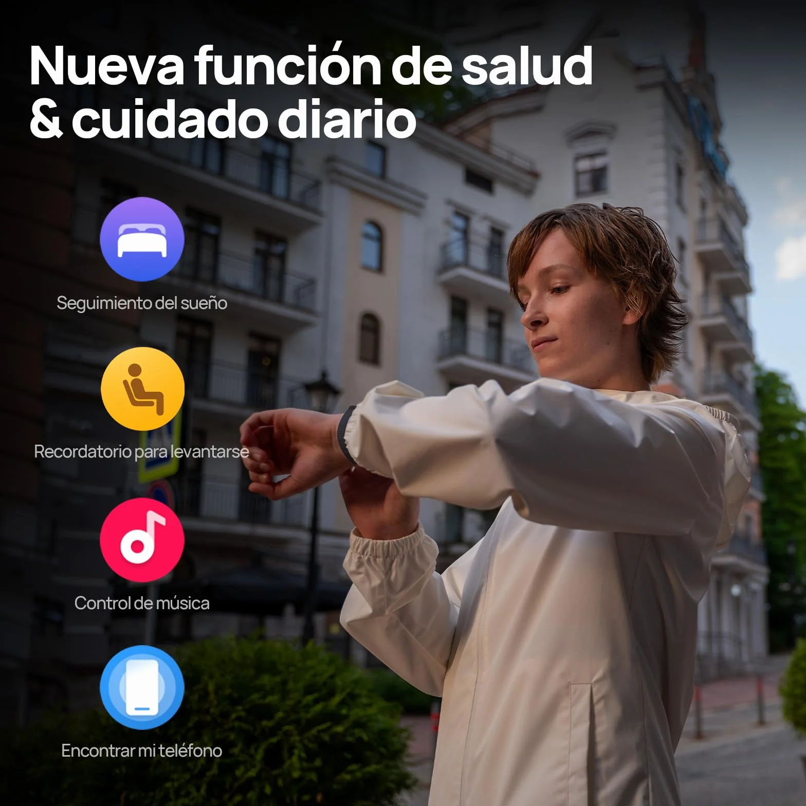 Mibro GS Pro2 Smartwatch Hombre 1,43" Acero Inoxidable GPS Llamadas Bluetooth Impermeable Altitude Brújula iOS Android Beige Claro