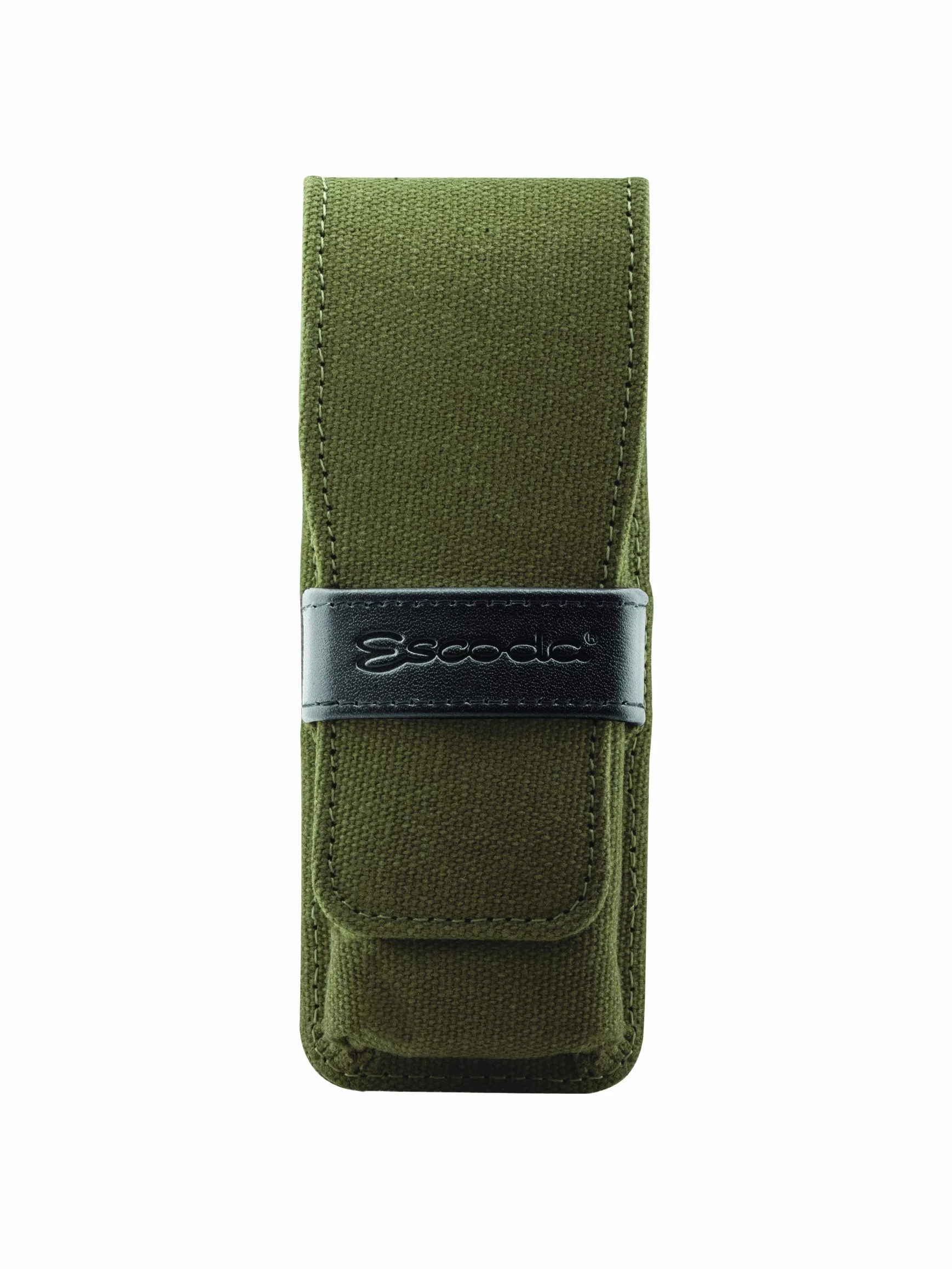 ESCODA Set 3 Pinceles Acuarela - Green Set Viaje N.4,12,16 Redondo Punta Salida Larga Carrado Pelo Sintético Serie Último Prado Barroco Estuche Tela Profesional Fabricado a Mano en España.