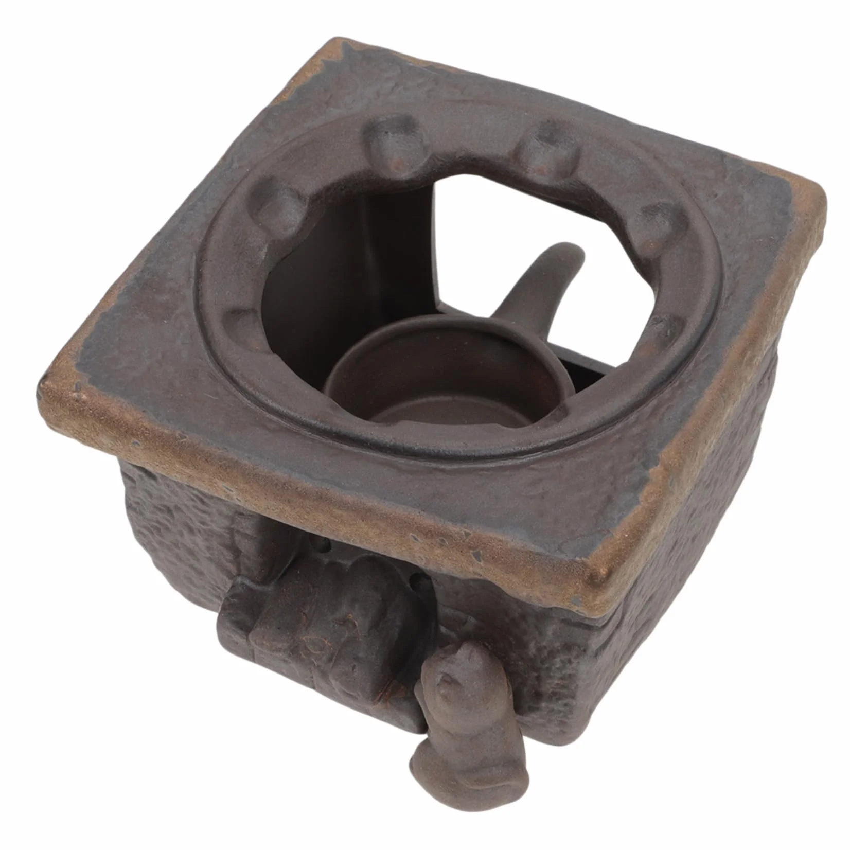 Calentador de Tetera de Cerámica Retro para Té y Base | Base de Estufa, Estilo Japonés, Conservación del Calor, Pieza de Sobremesa