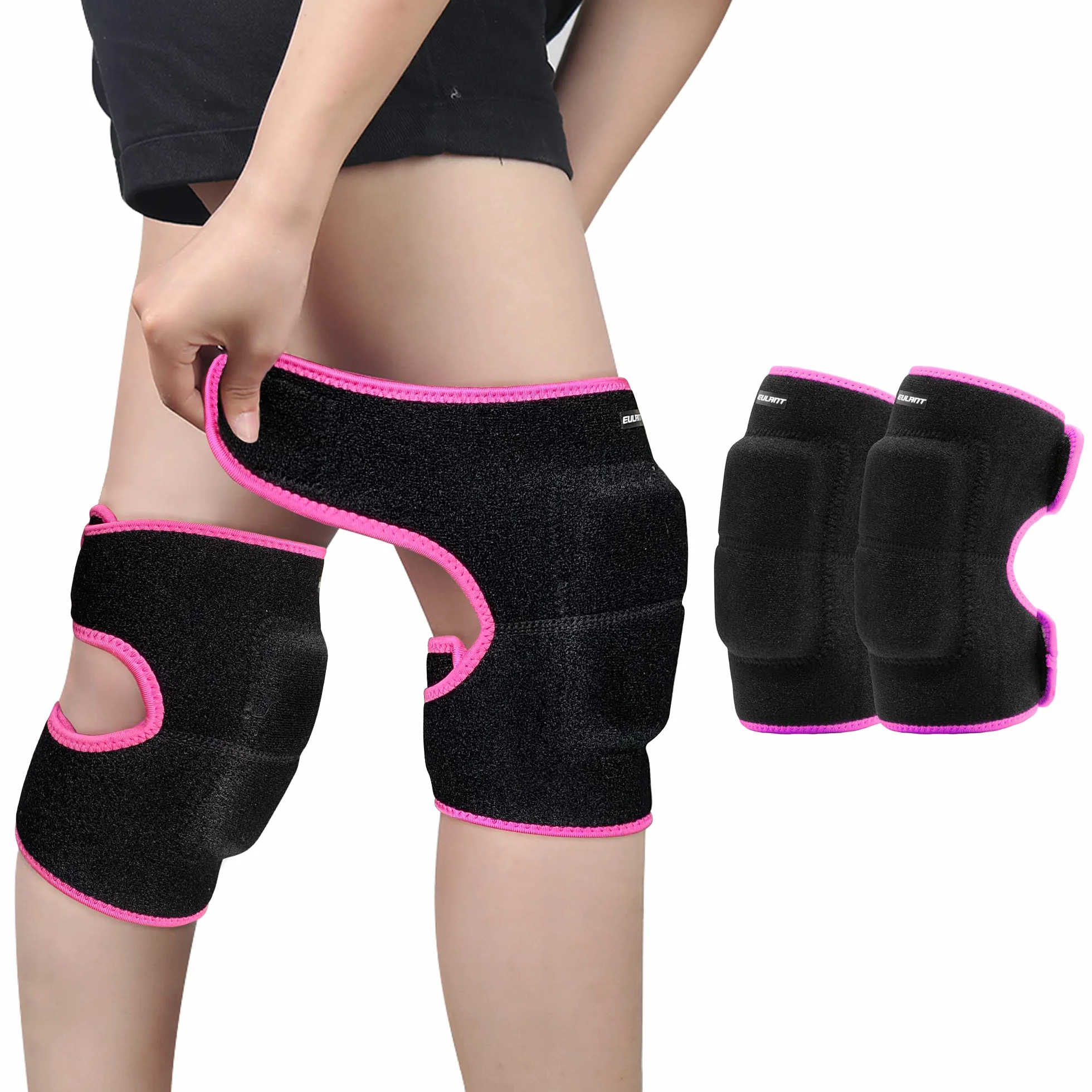 Rodilleras Ajustables para Niños con Almohadilla SBR Engrosada para Ciclismo Voleibol