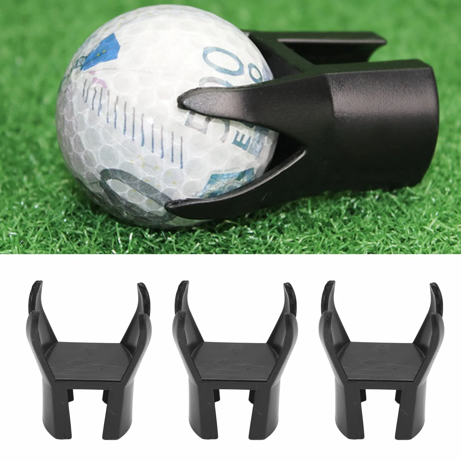 BuyWeek Recuperador de Pelotas de Golf Recogedor de Pelotas de Golf, 3 Piezas 4 Garras de Plástico PE para Agarre de Putter