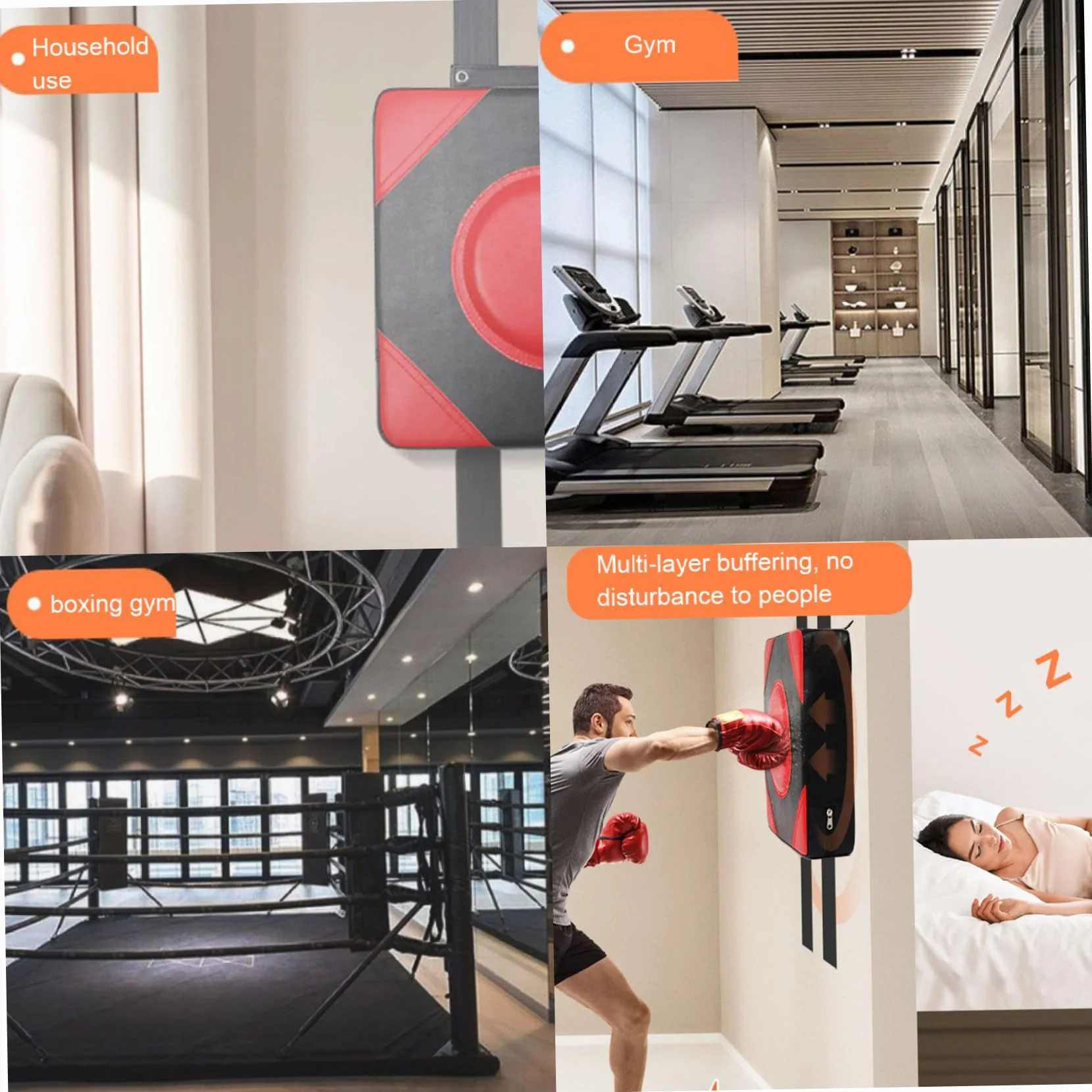 Almohadilla de Perforación de Boxeo de Pared, Bolsa Ajustable de 12 Pulgadas, Máquina de Boxeo Impermeable