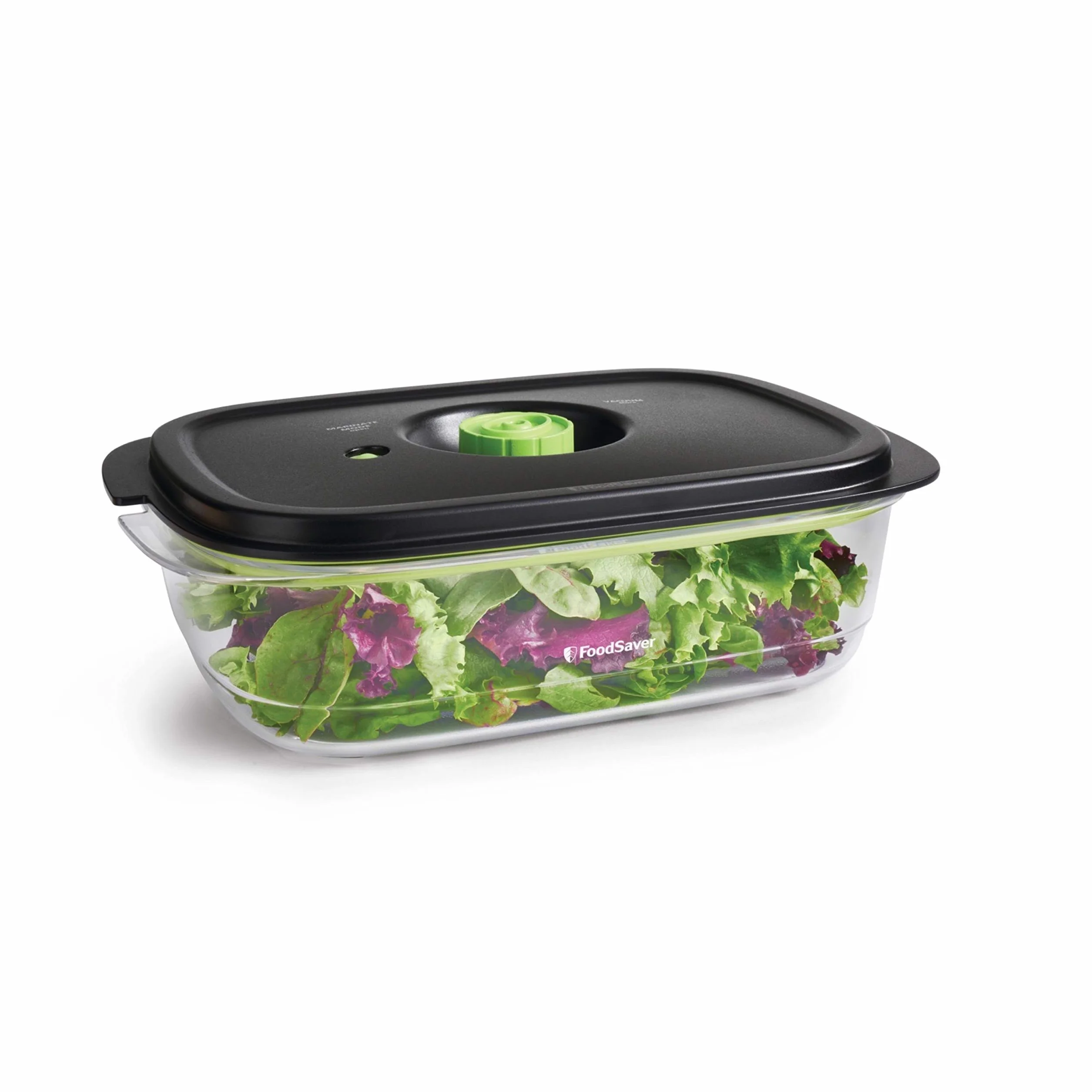 FoodSaver 2129973 Conservar y marinar 10 tazas de sellado al vacío – Contenedor para marinar rápido o congelador y almacenamiento de despensa, transparente