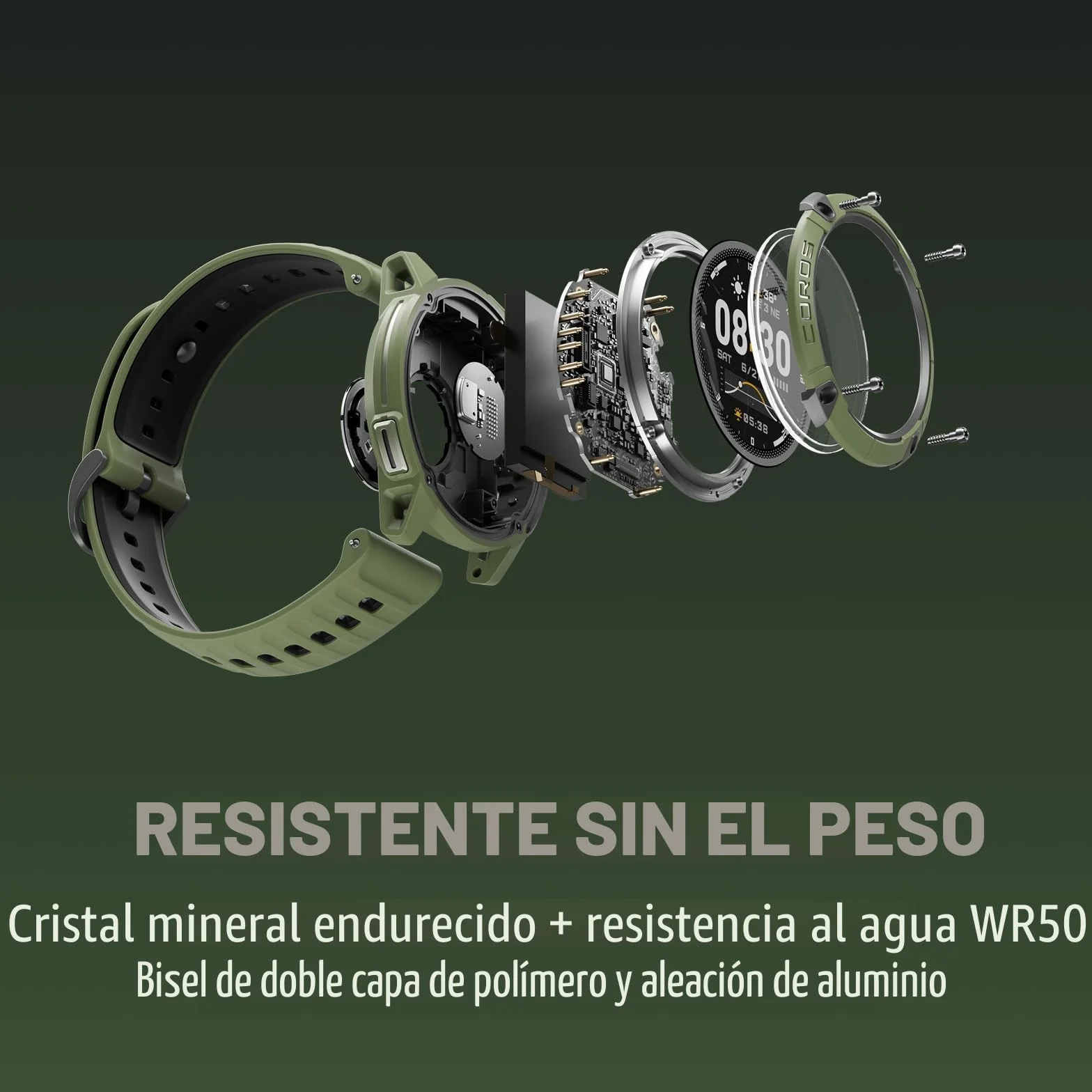 COROS Nomad Reloj Deportivo GPS Resistente Ligero 22 Días Batería Mapas Precargados Navegación Paso a Paso Ceniza