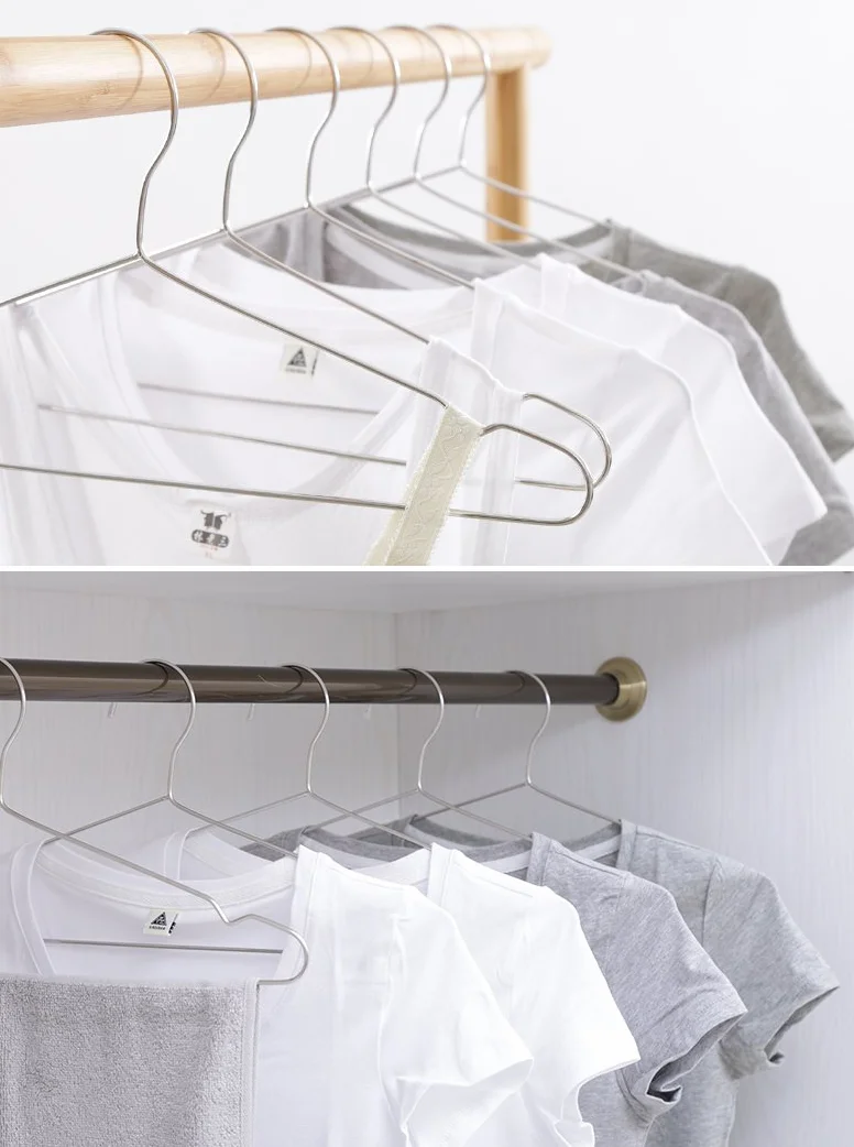 Qualsen Perchas para abrigo 42 cm metal oro rosa 30 unidades para ropa