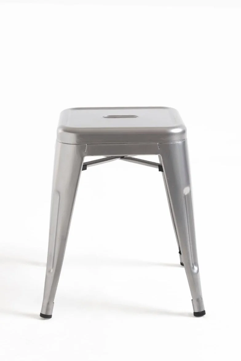 Taburete Torix Pequeño Gris Metalizado