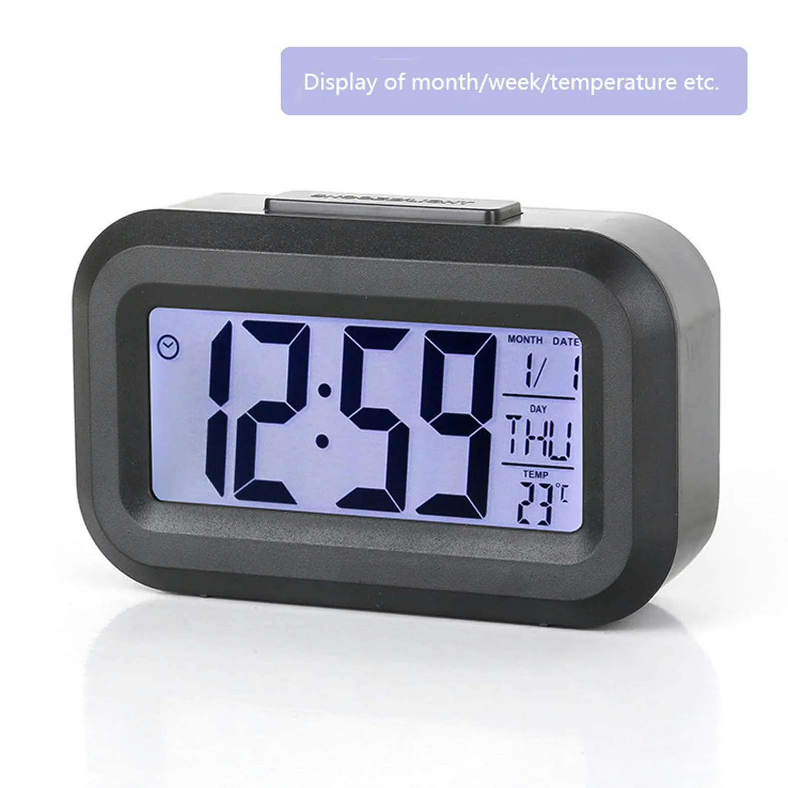 Despertador, Reloj Despertador Inteligente con Temperatura, Alarma