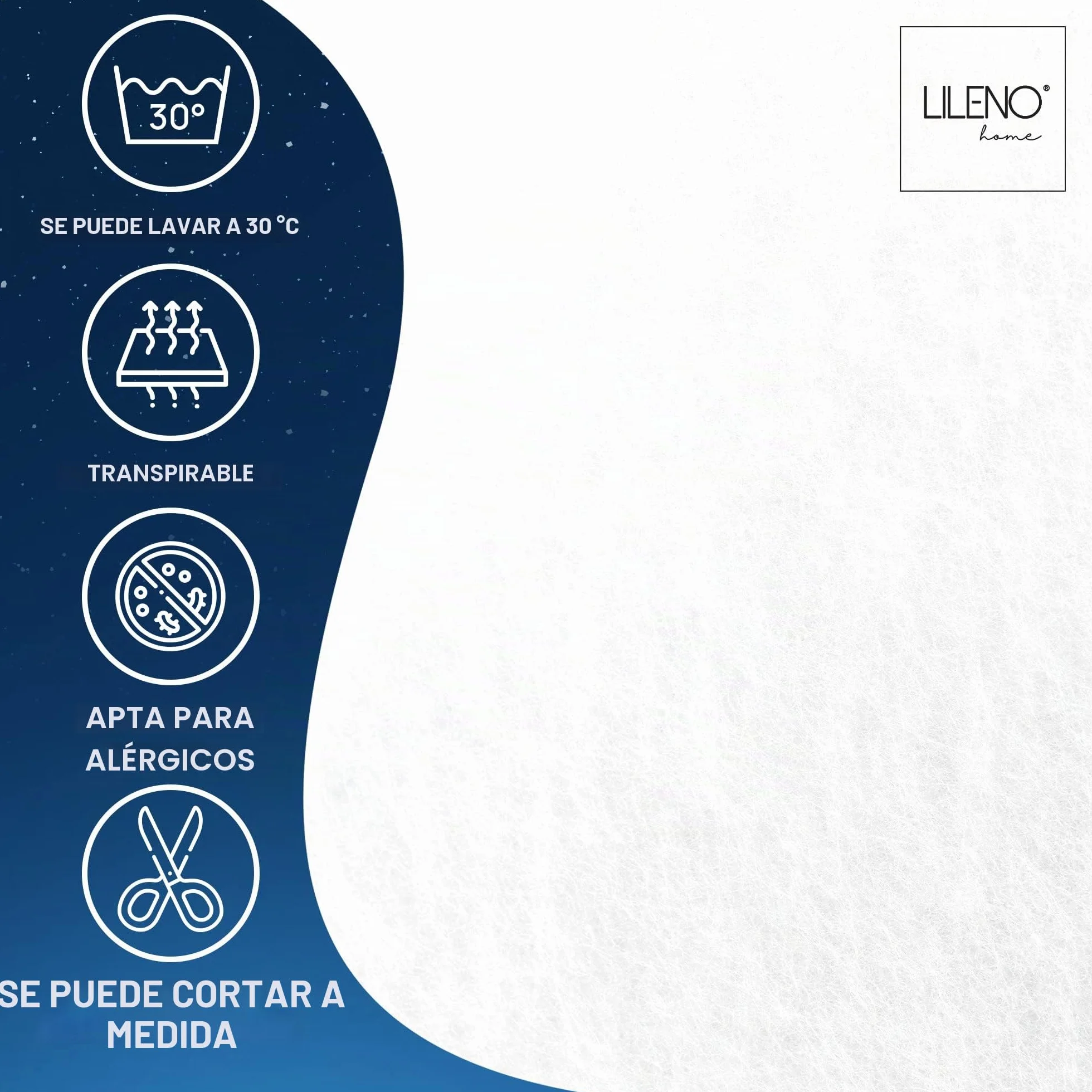 LILENO HOME Colchón Antideslizante para Somier de Láminas (90 x 200 cm) - Protector Fino y Lavable - Tope Antideslizante