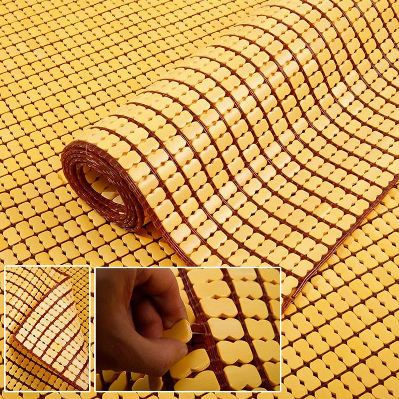Colchonetas de enfriamiento de Verano, colchoneta de bambú, colchoneta de Cama de enfriamiento, colchón Mahjong Plegable, Cama de enfriamiento de Almohadilla Fresca, Ropa de Cama de Verano,