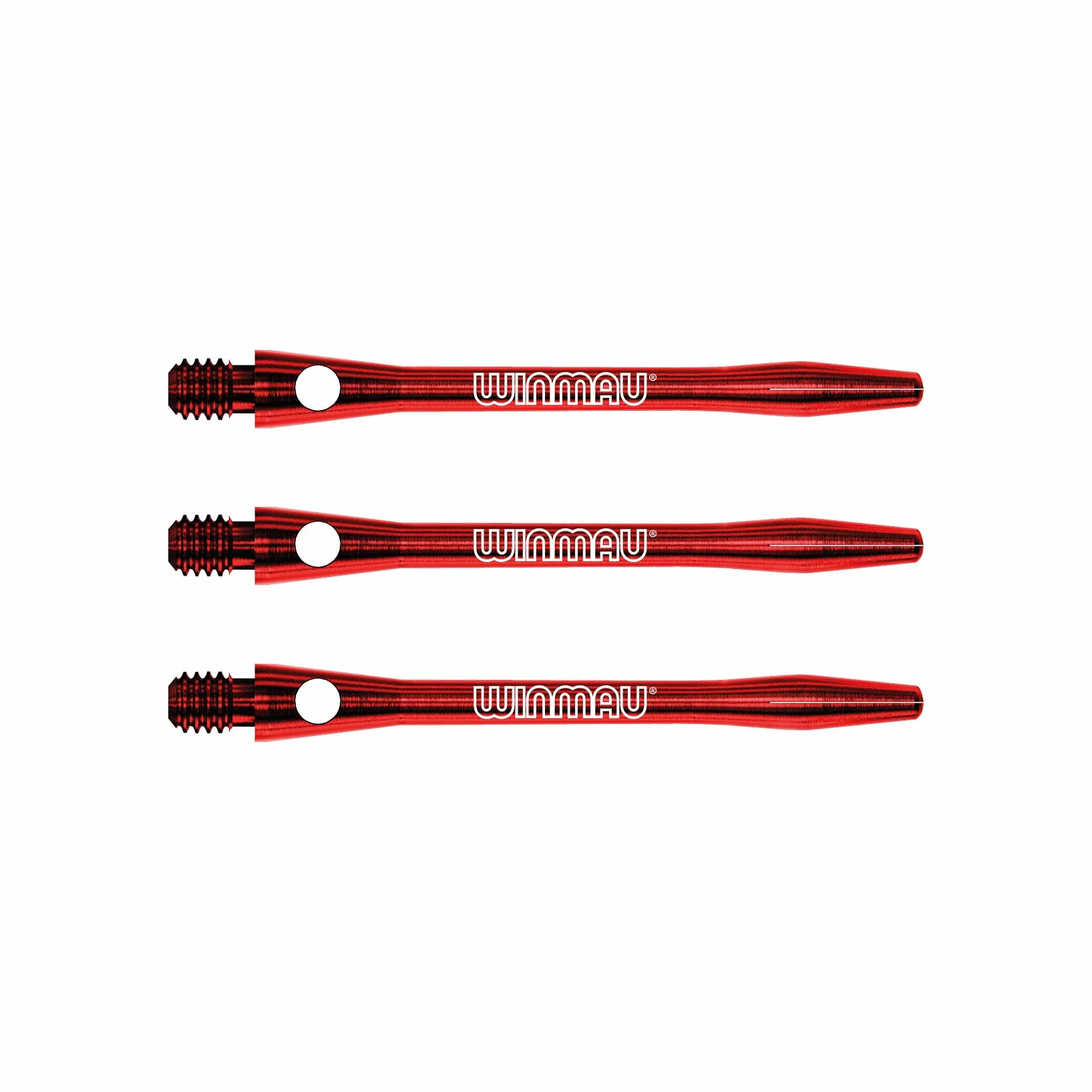 WINMAU Tallos de dardos medianos de aluminio grabados con láser, 1 juego por paquete (3 ejes en total)