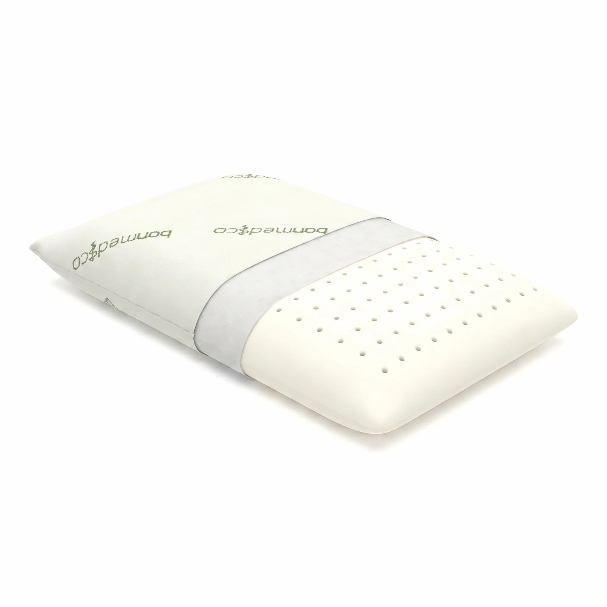 bonmedico Almohada Cervical Viscoelástica Fibra Bambú | Almohada con espuma memoria y funda de bambú lavable. Soporte cómodo para cuello y descanso.