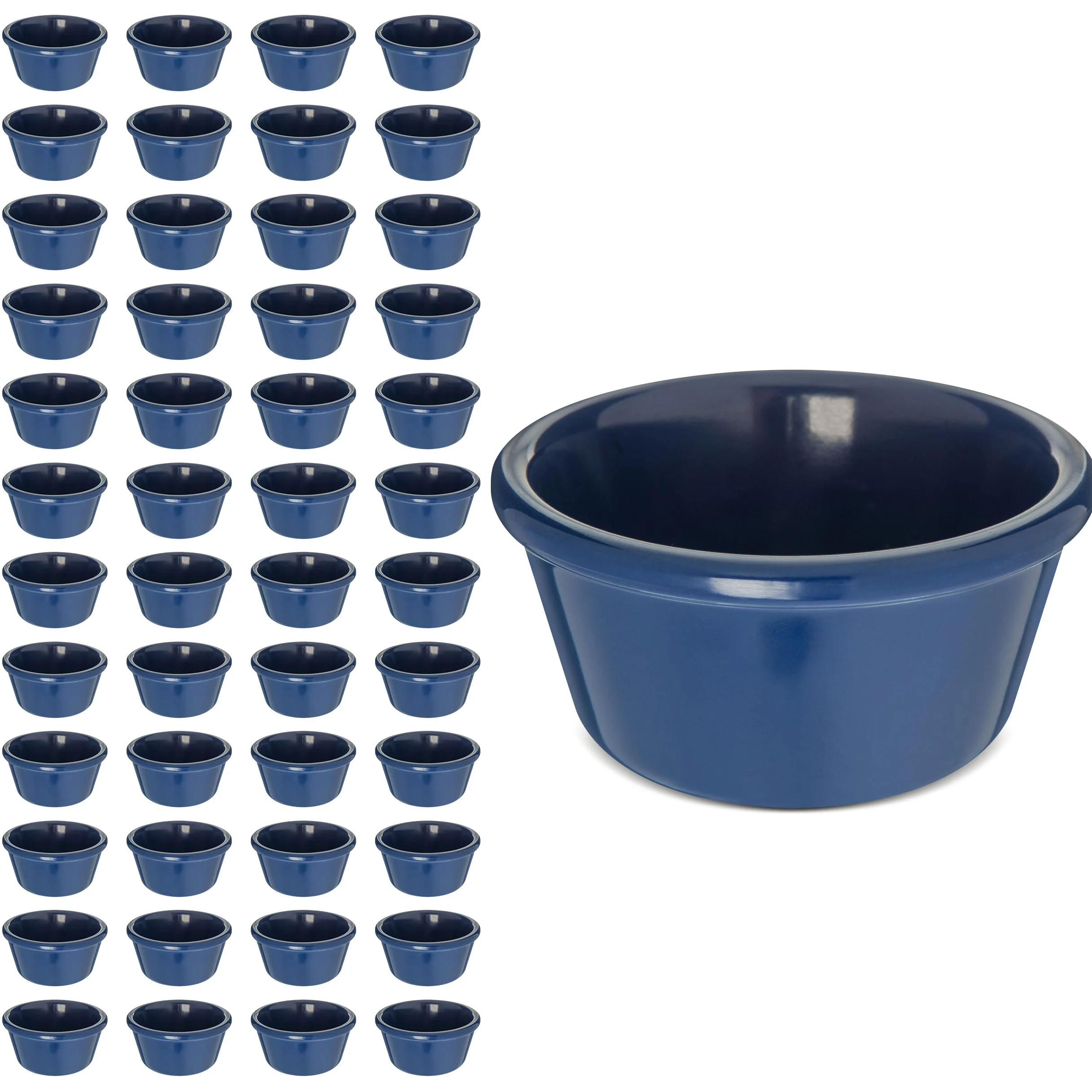 Carlisle S28060 Melamine Smooth Ramekin, 3 oz Capacity, Cobalt Blue (Case of 48)