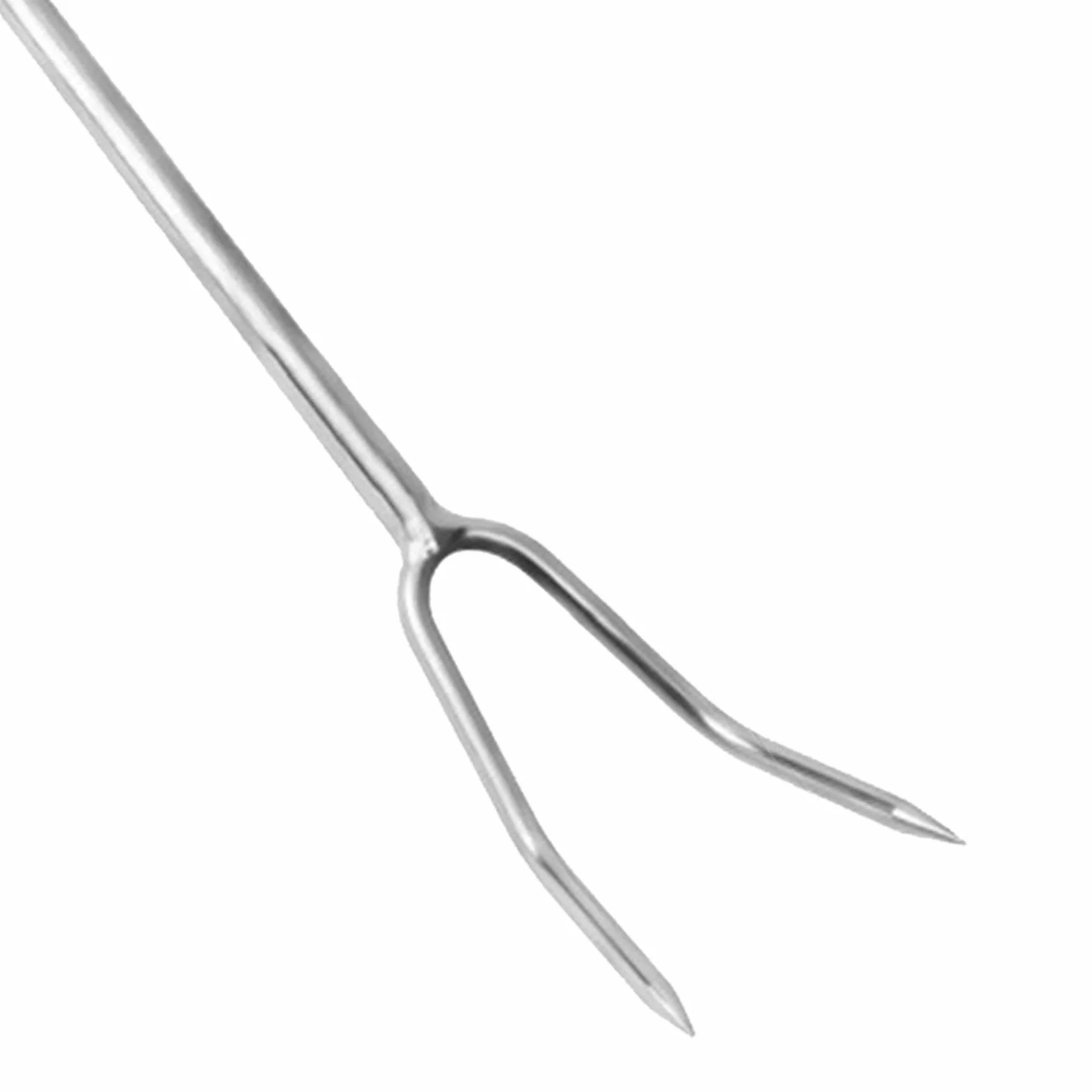 Tenedor para Carne, Herramienta de Acero Inoxidable 304, diseño Funcional de Dos Puntas para cocinar y trinchar, Mango de Acero 50cm