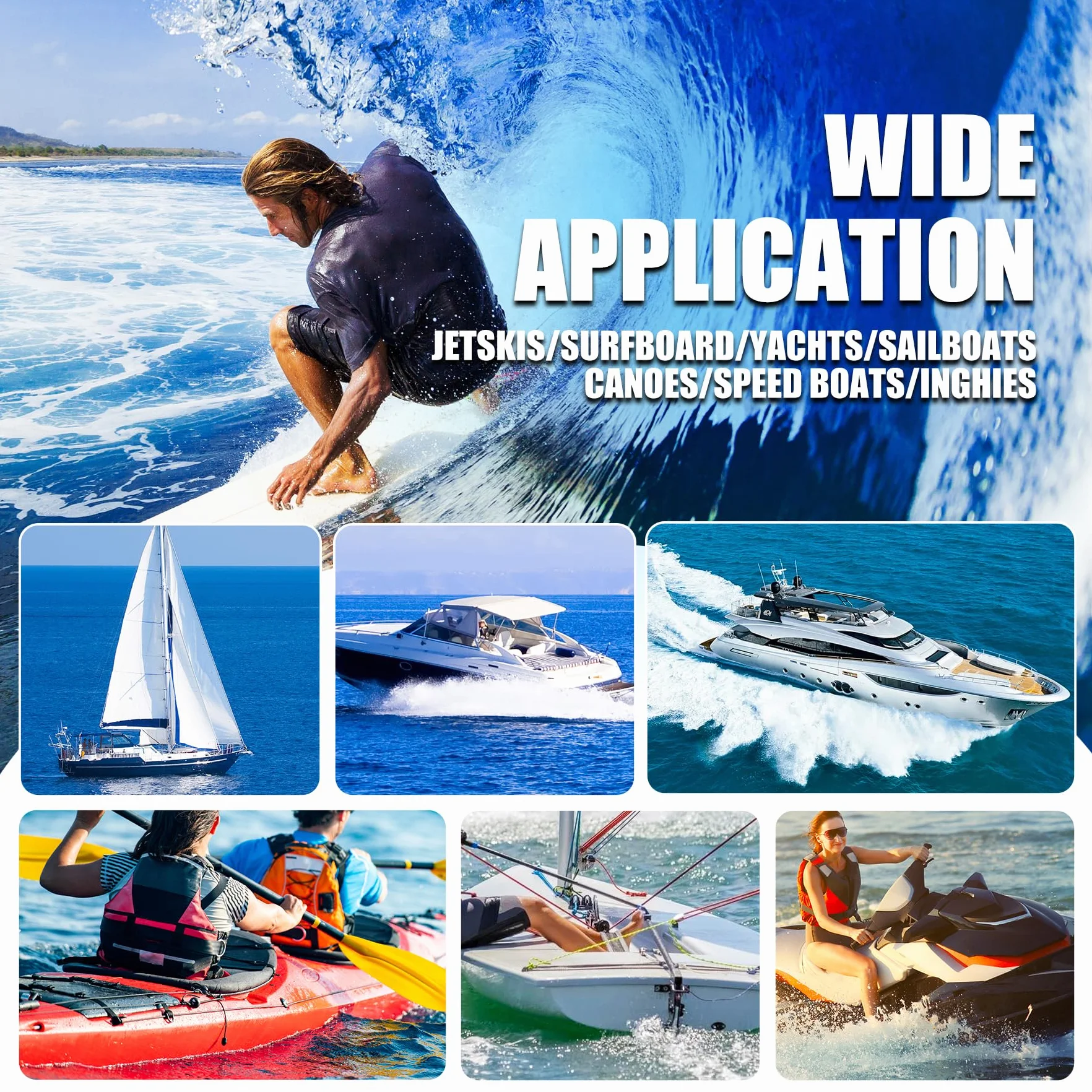 Kit de Reparación para Tablas de Surf de Fibra de Vidrio, Agujeros y Grietas