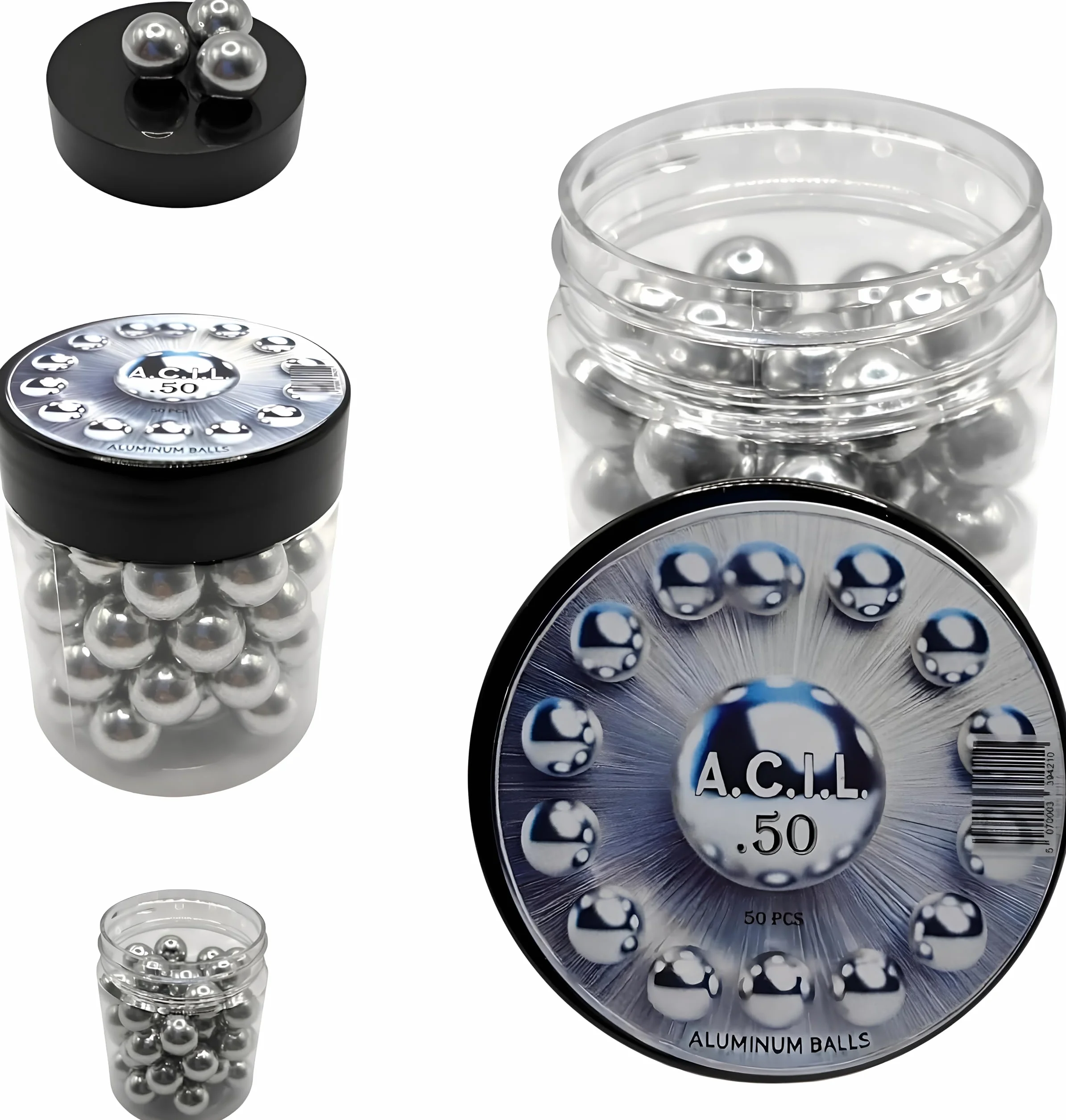 Bolas de aluminio 50 calibres, bolas de pintura sólidas sin costuras para alto impacto, entrenamiento, práctica y defensa (50 unidades)