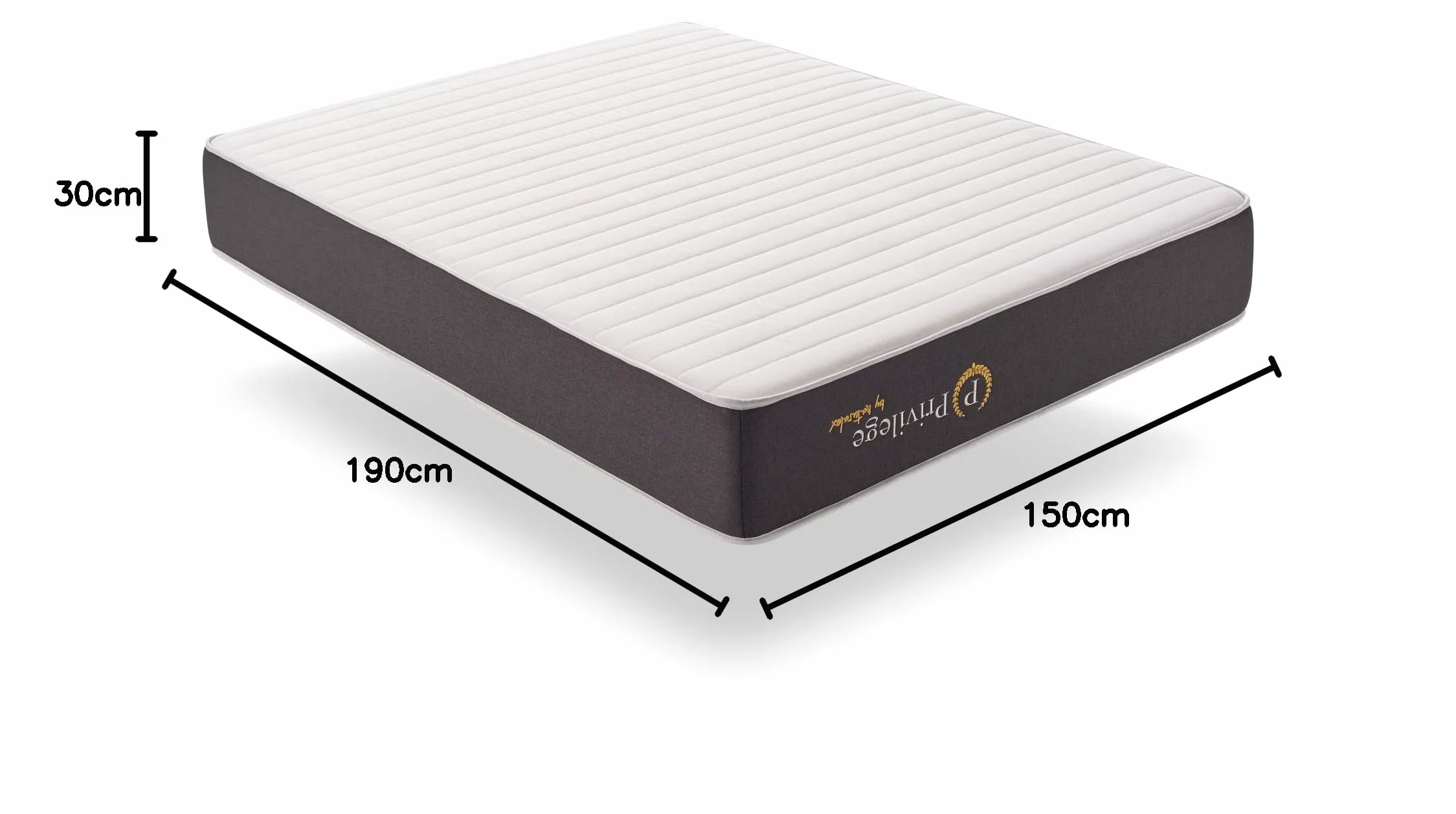 Naturalex - Premium Privilege - Colchón 150x190 cm Viscoelástico - 30 cm | Espuma Viscoelástica AeraPur HQ & Blue Látex - 7 zonas de Confort, Soporte Firme, Óptima Ventilación, Anatómico