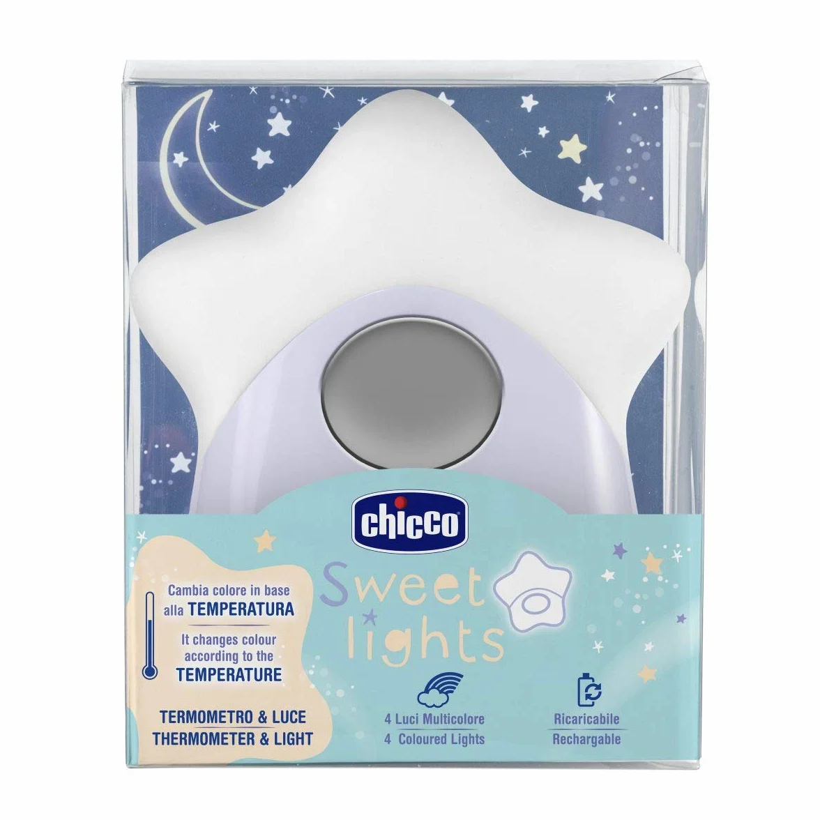 Chicco Luz Nocturna Estrella Con Termómetro Unisex