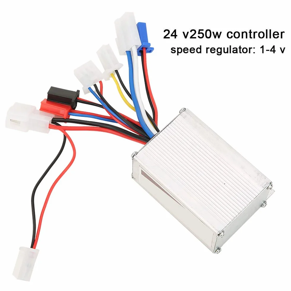 Akozon Controlador de motor cepillado 24V 250W Scooter bicicleta eléctrica