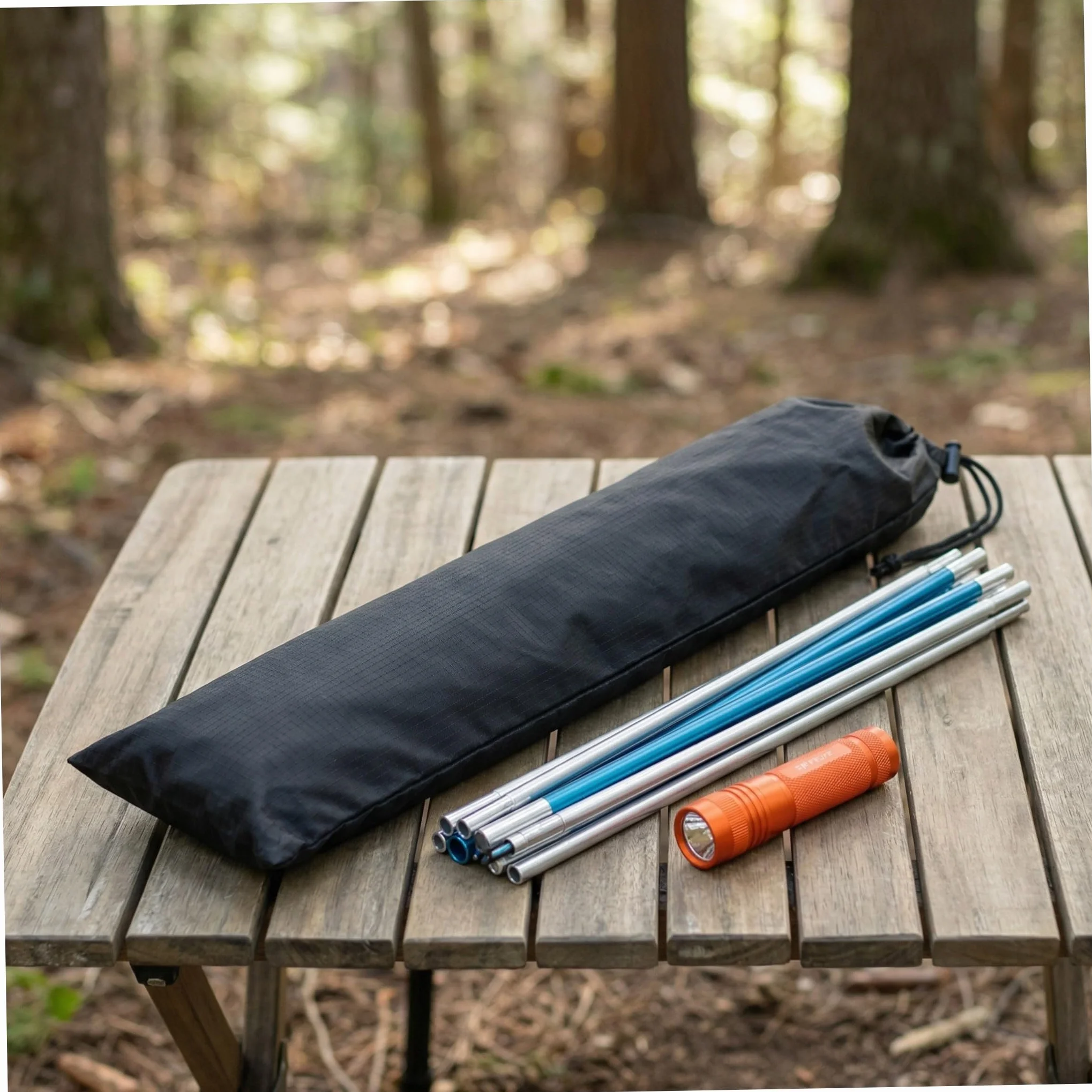 TOYANDONA Bolsa de Almacenamiento 3 Piezas Tela 210t Negra Portátil para Varillas de Tienda de Camping