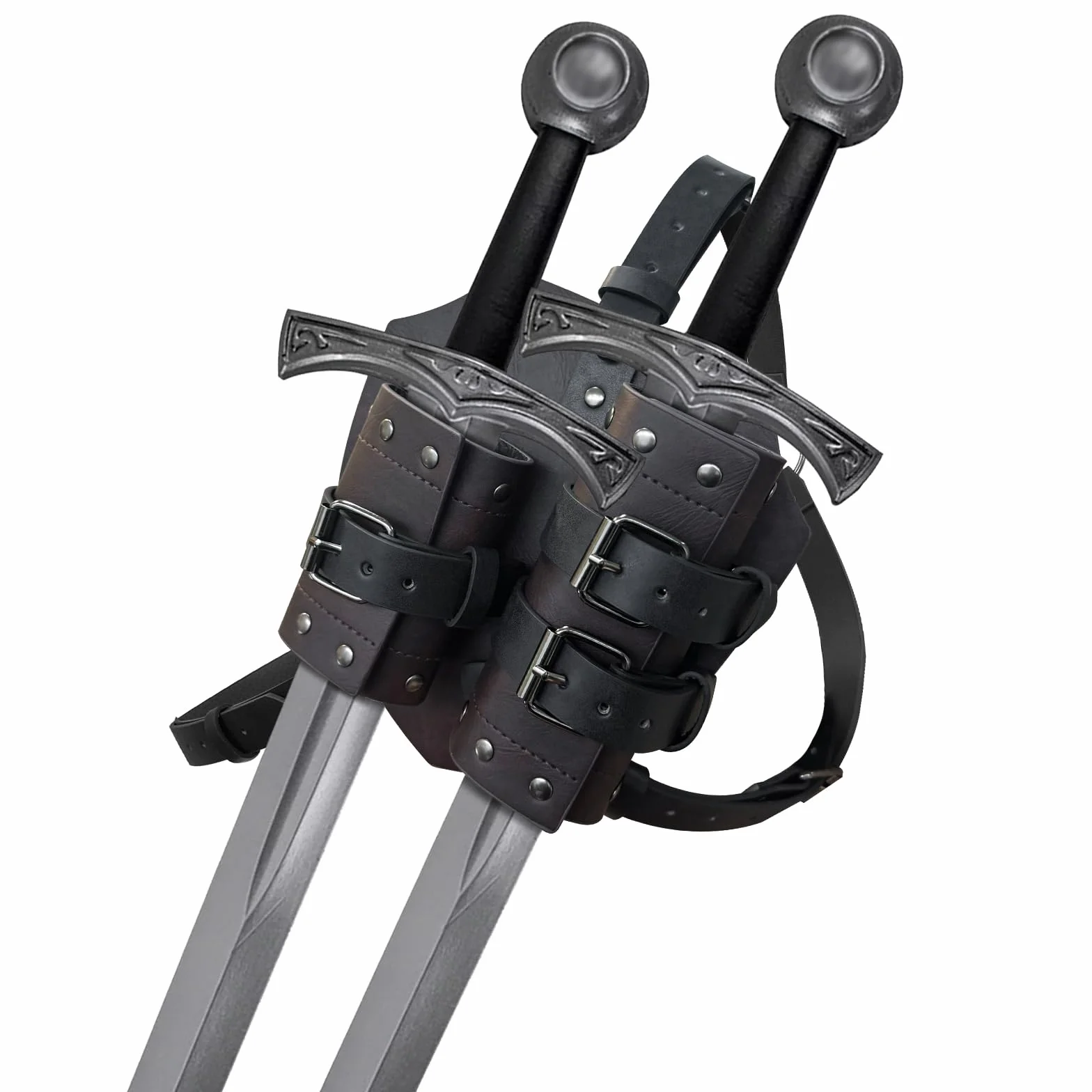 HiiFeuer Espada medieval funda ajustable cuero imitación espalda Mercenary