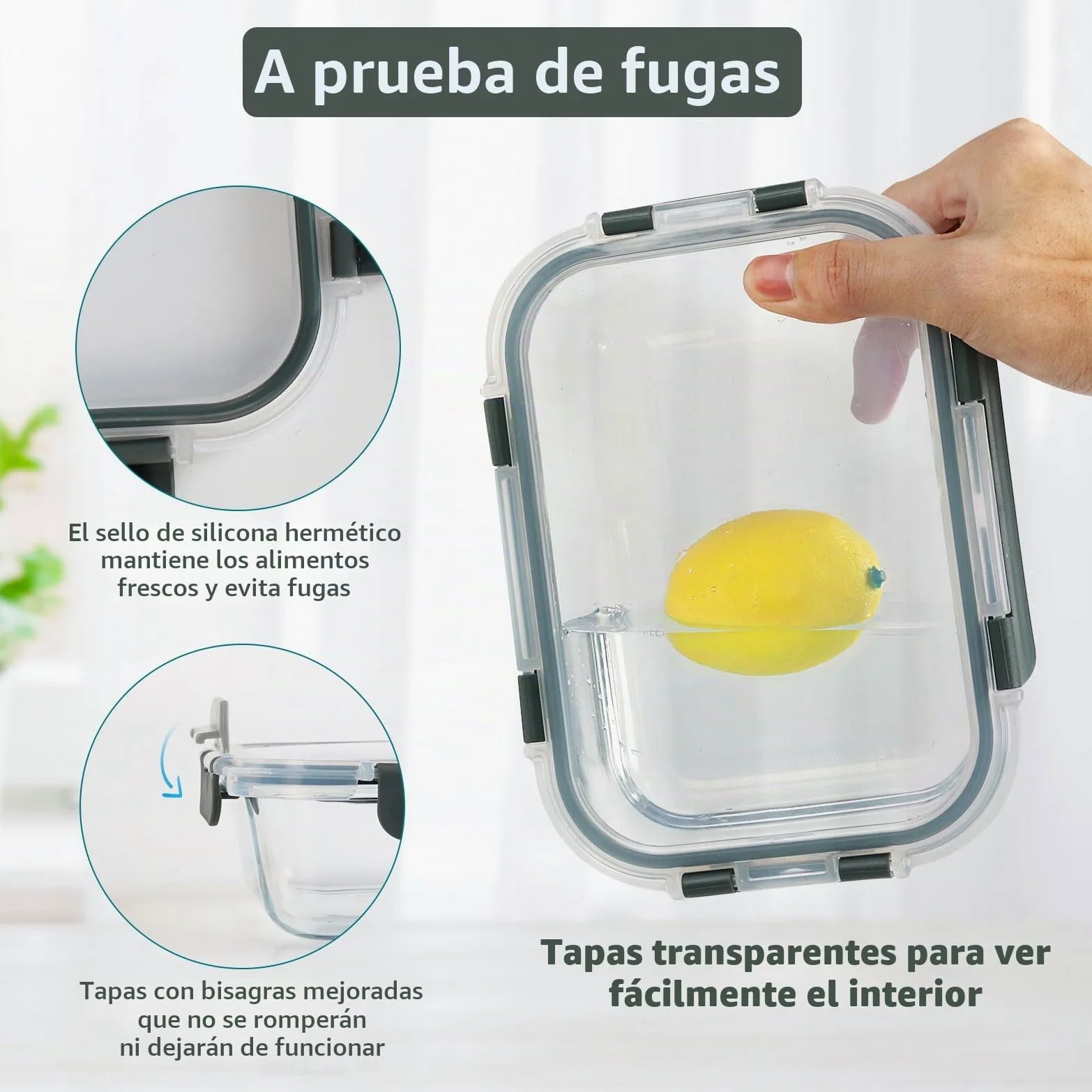 M MCIRCO Juego de 8 tarros de cristal de 860 ml para conservar alimentos, aptos para lavavajillas, microondas y congelador - A prueba de fugas