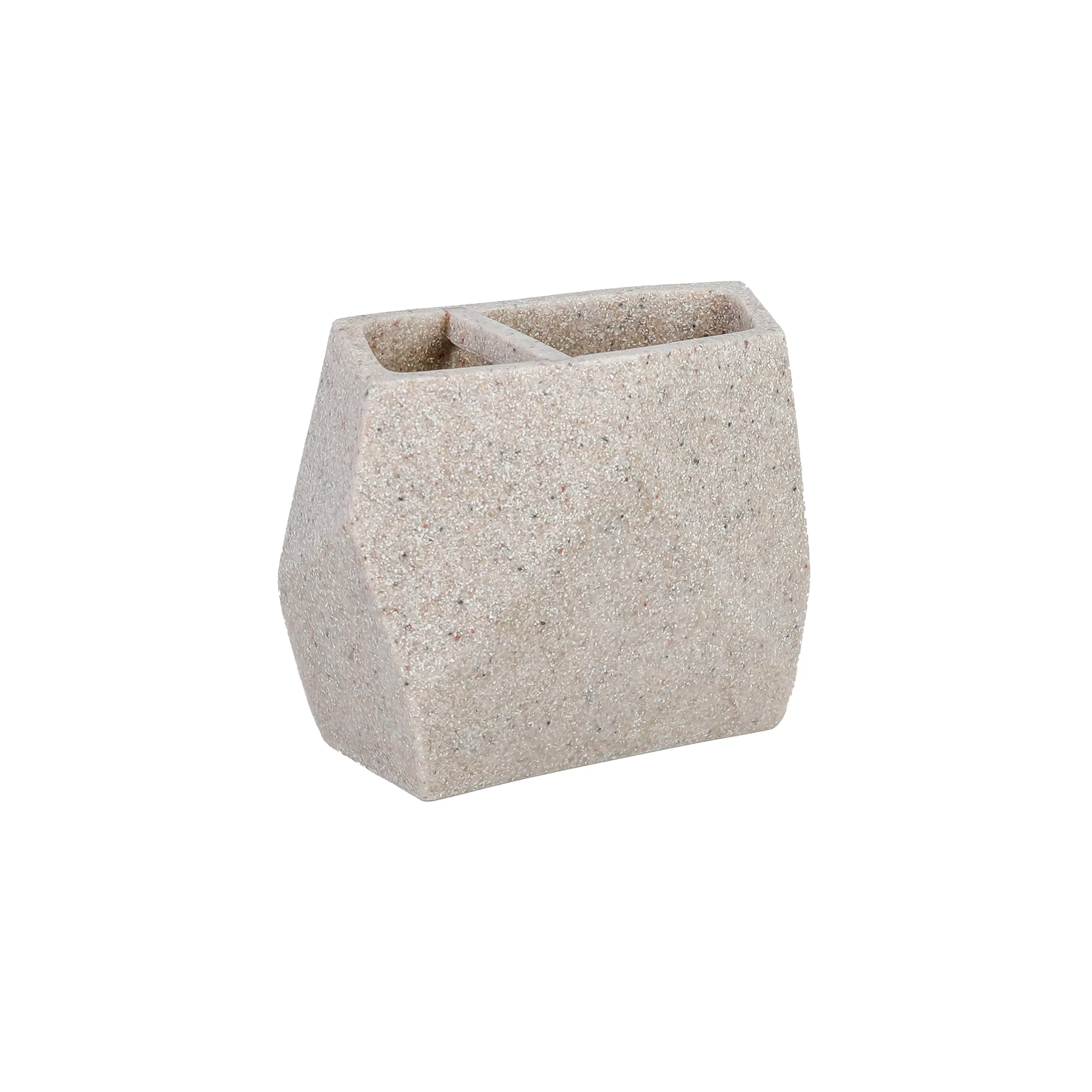 axentia Juego de Accesorios para Baño Santorino, Set de 5 Piezas de Poliresina Accesorios para Cuarto de Baño, Beige