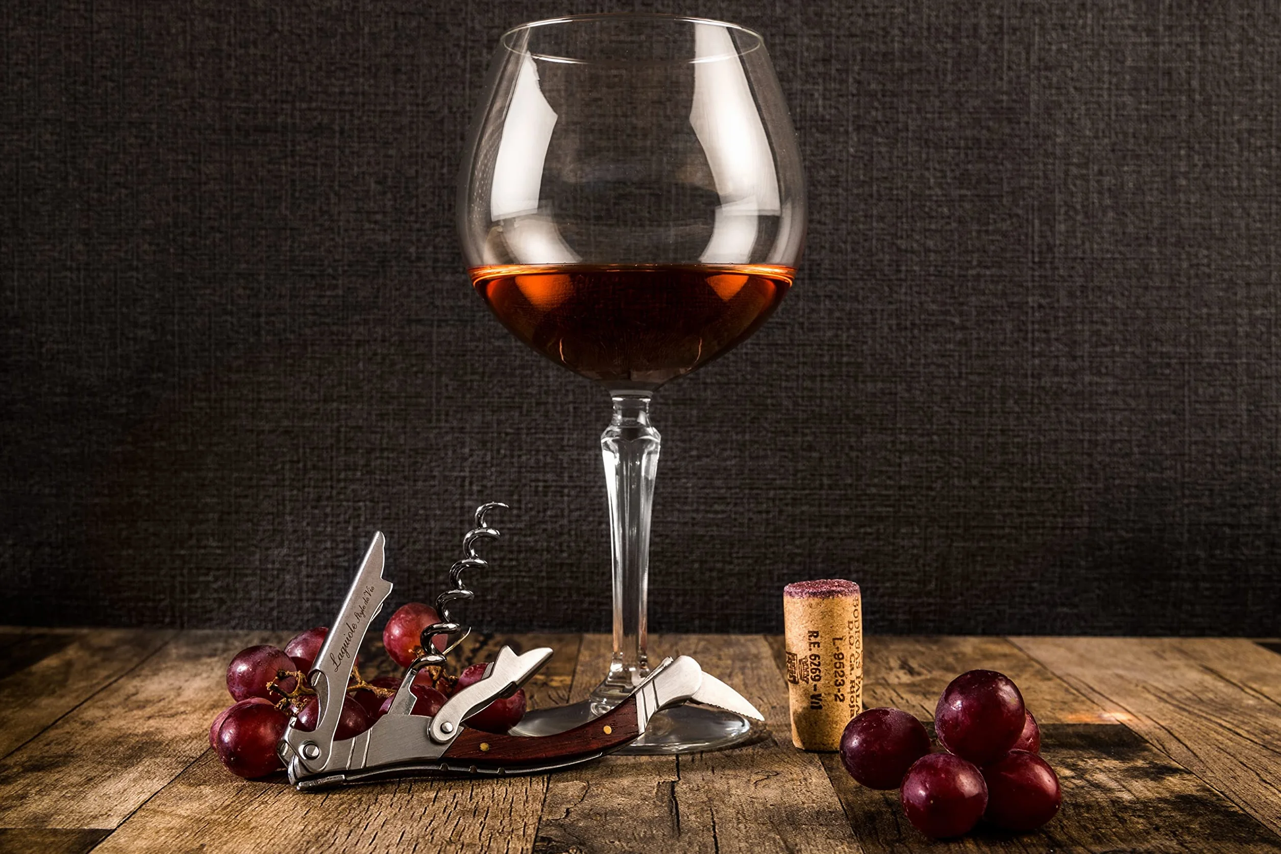 Laguiole Style de Vie Sacacorchos, abrebotellas con cortador de láminas, madera de paca
