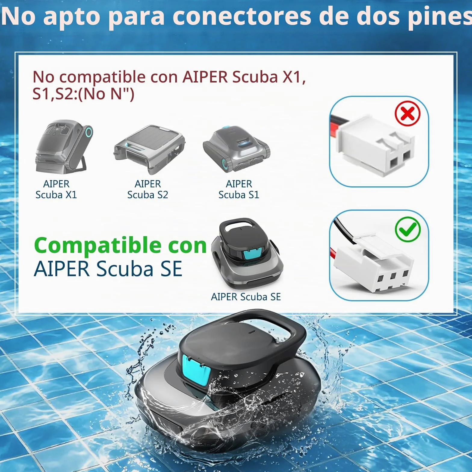 Scuba SE - Batería de Repuesto para Robot de Piscina inalámbrico Scuba SE | 3000 mAh, 32,4 Wh