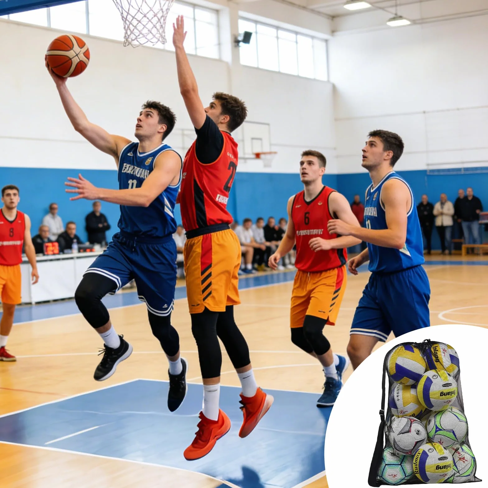 Saco de Pelotas Grande, Bolsa de Almacenamiento para Baloncesto, Soccer, Rugby y Voleibol