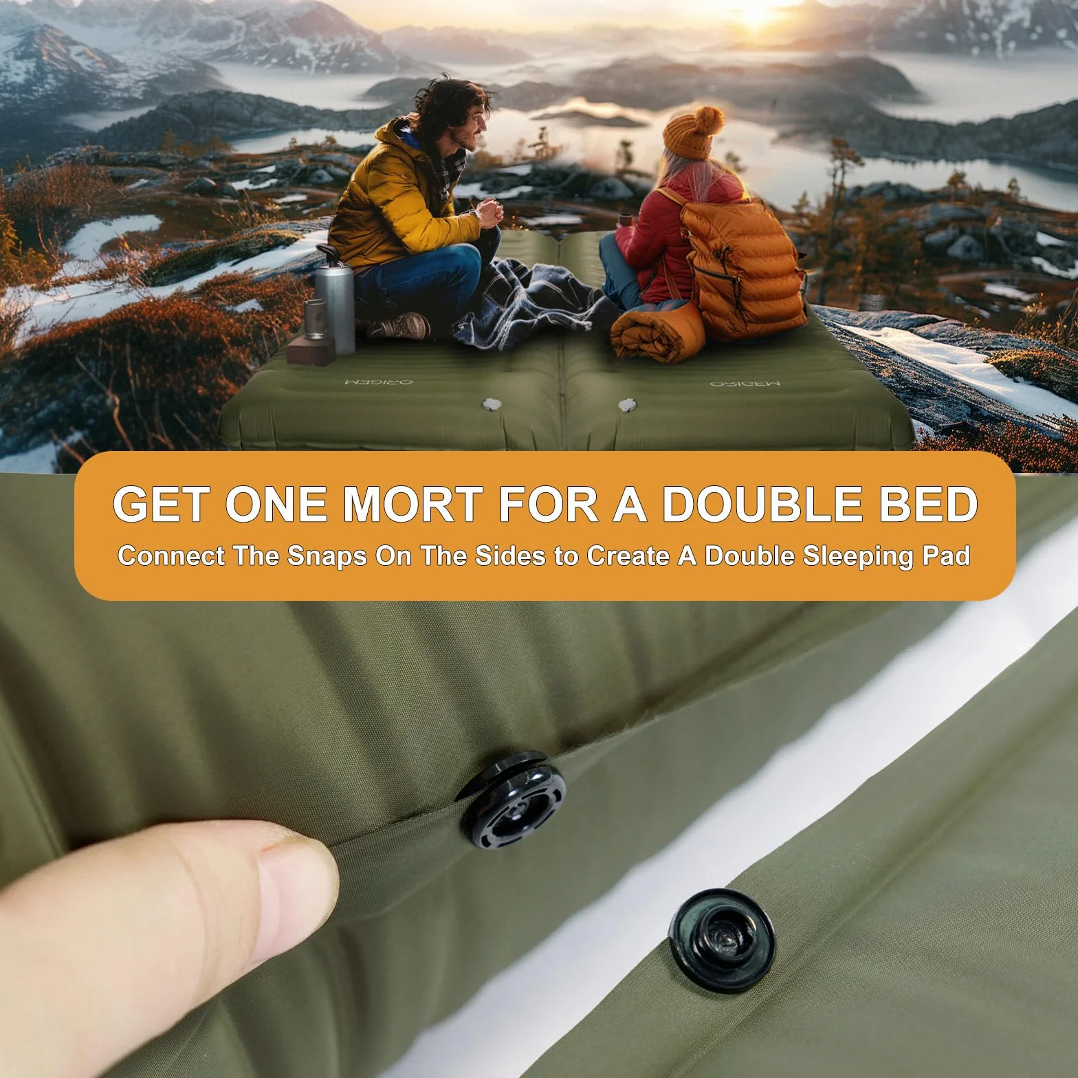 Colchón Hinchable Autoinflable 14 cm Origem Esterilla Camping Ultraligero con Almohada