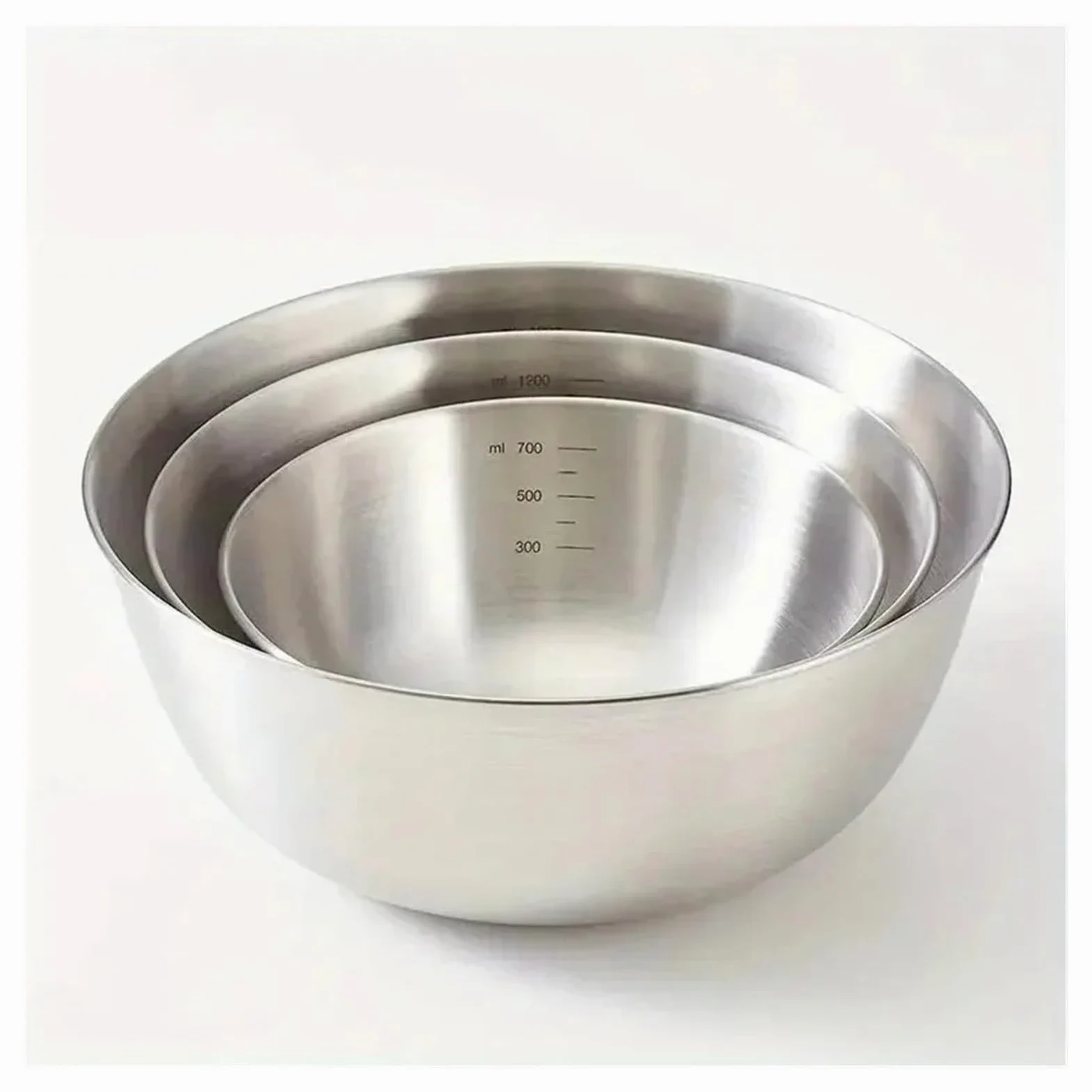 Juego de tazones de acero inoxidable for cocinar, hornear y almacenar alimentos, tazones for mezclar de gran capacidad for elementos esenciales de cocina(Silver M 1pc)
