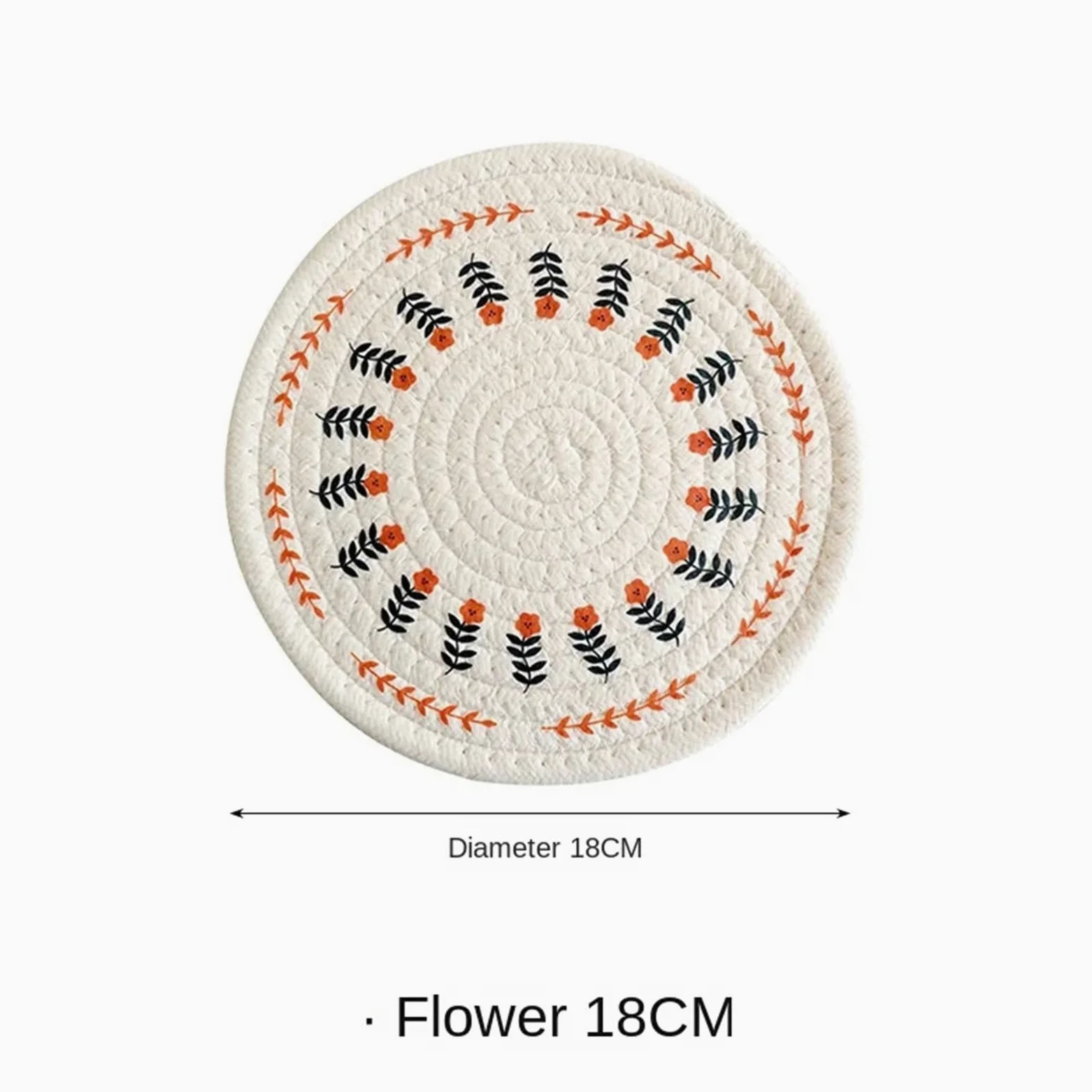 4 Piezas de Almohadillas aislantes Calor Tejidas algodón for Platos Comedor, Cuencos, cazuelas, Posavasos for té, tapete Mesa antiescaldaduras para Ollas y Sartenes Calientes(18cm)