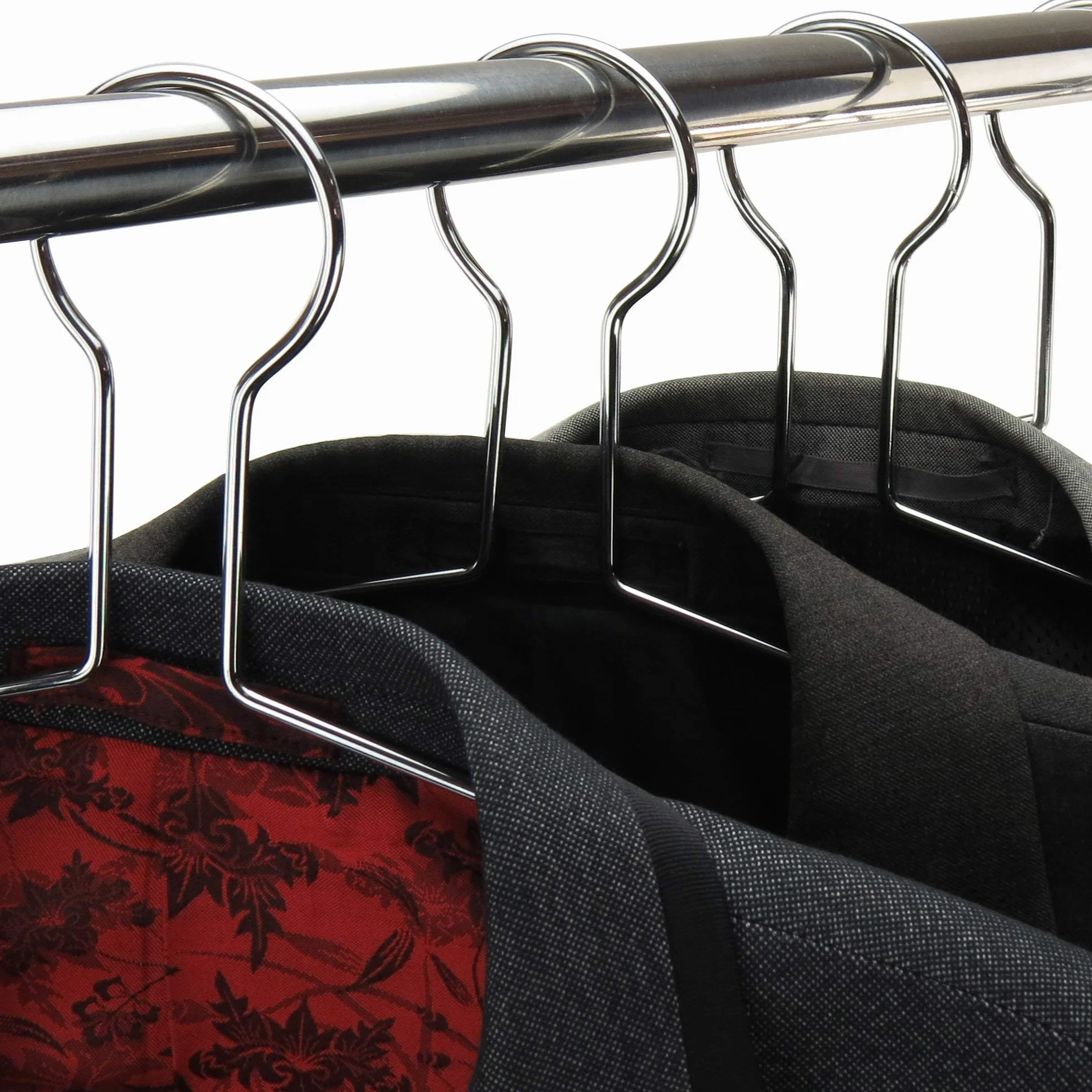 Hangerworld 10 Perchas 43cm Metal Extra Fuerte con Gancho de Seguridad para Hotel y Perchero Burro