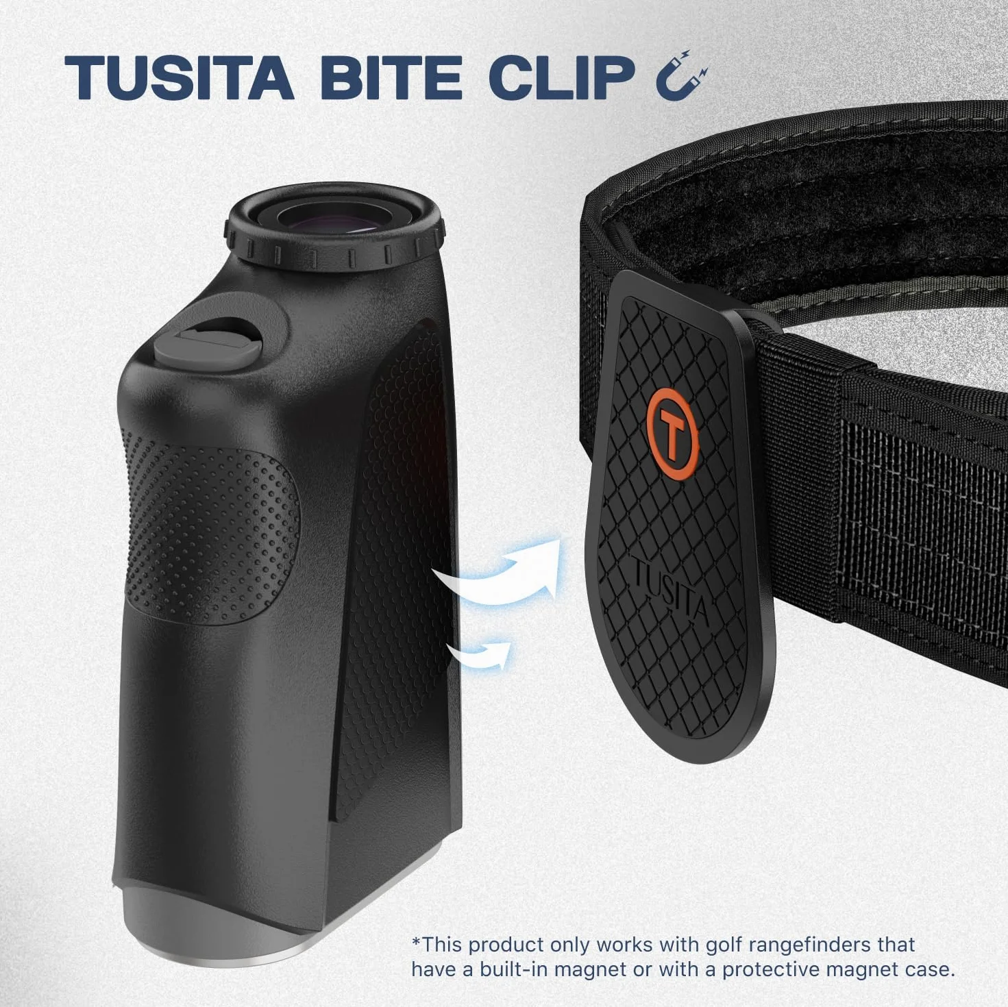 TUSITA Golf Steel HUB Clip de Cinturón Compatible con Bushnell Magnéticos Golf Laser Telémetros Accesorios
