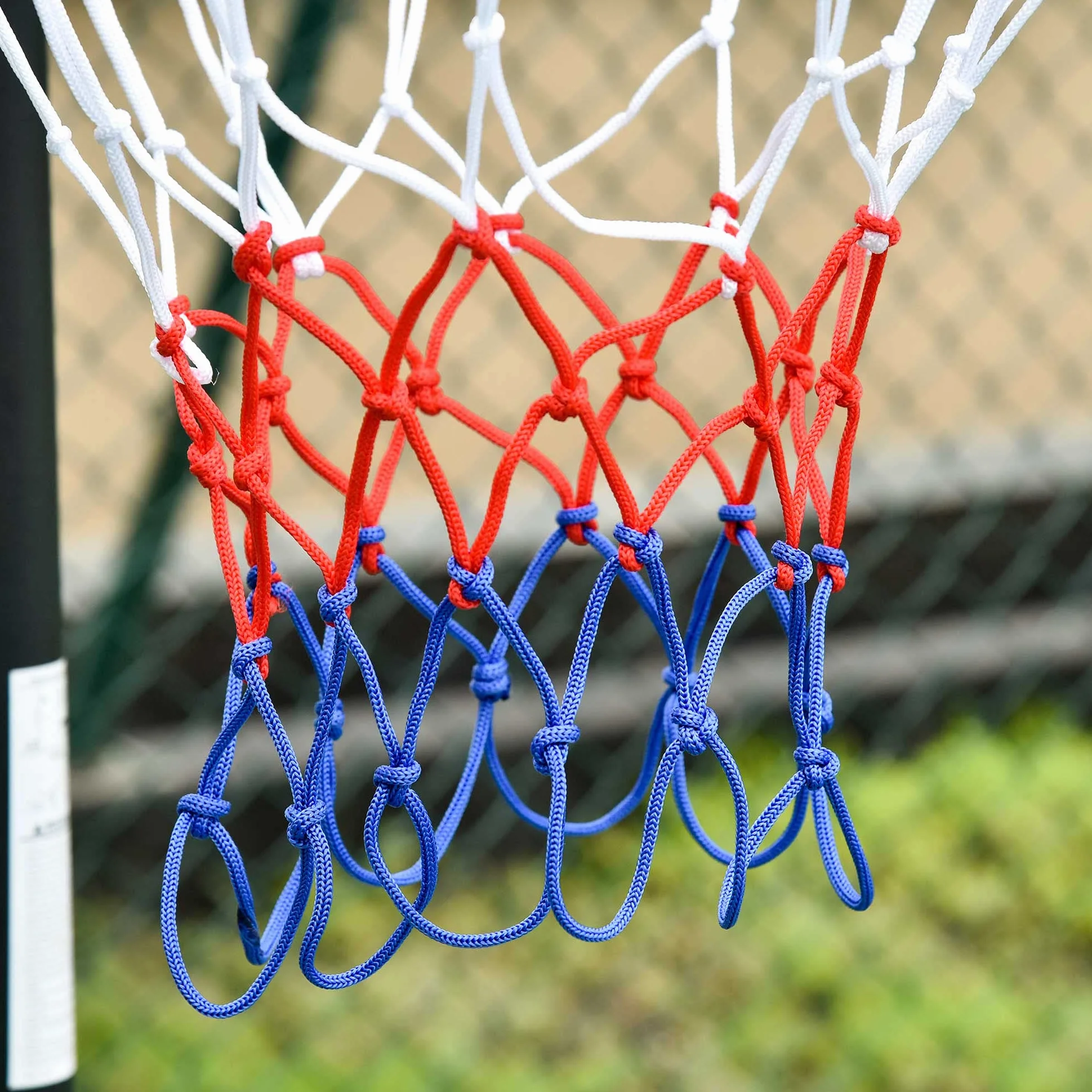 HOMCOM Canasta de Baloncesto Ajustable 205-261 cm Aro Portátil con Soporte de Acero Base Rellenable 2 Ruedas Transporte Rojo Negro