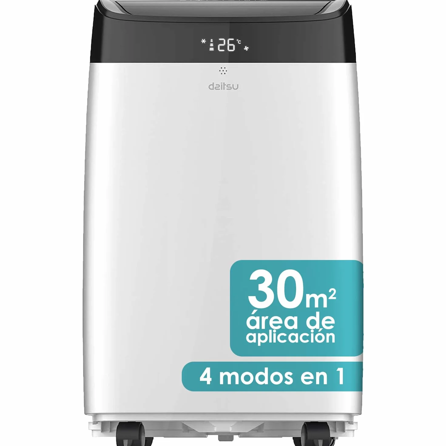Daitsu - Aire Acondicionado Portátil Frío,Calor, Deshumidificador y Ventilador | 4 en 1 | Alisios Premium APD12FCX | Compacto y Silencioso | Mando a Distancia | Para Hogar u Oficina hasta 30 m²