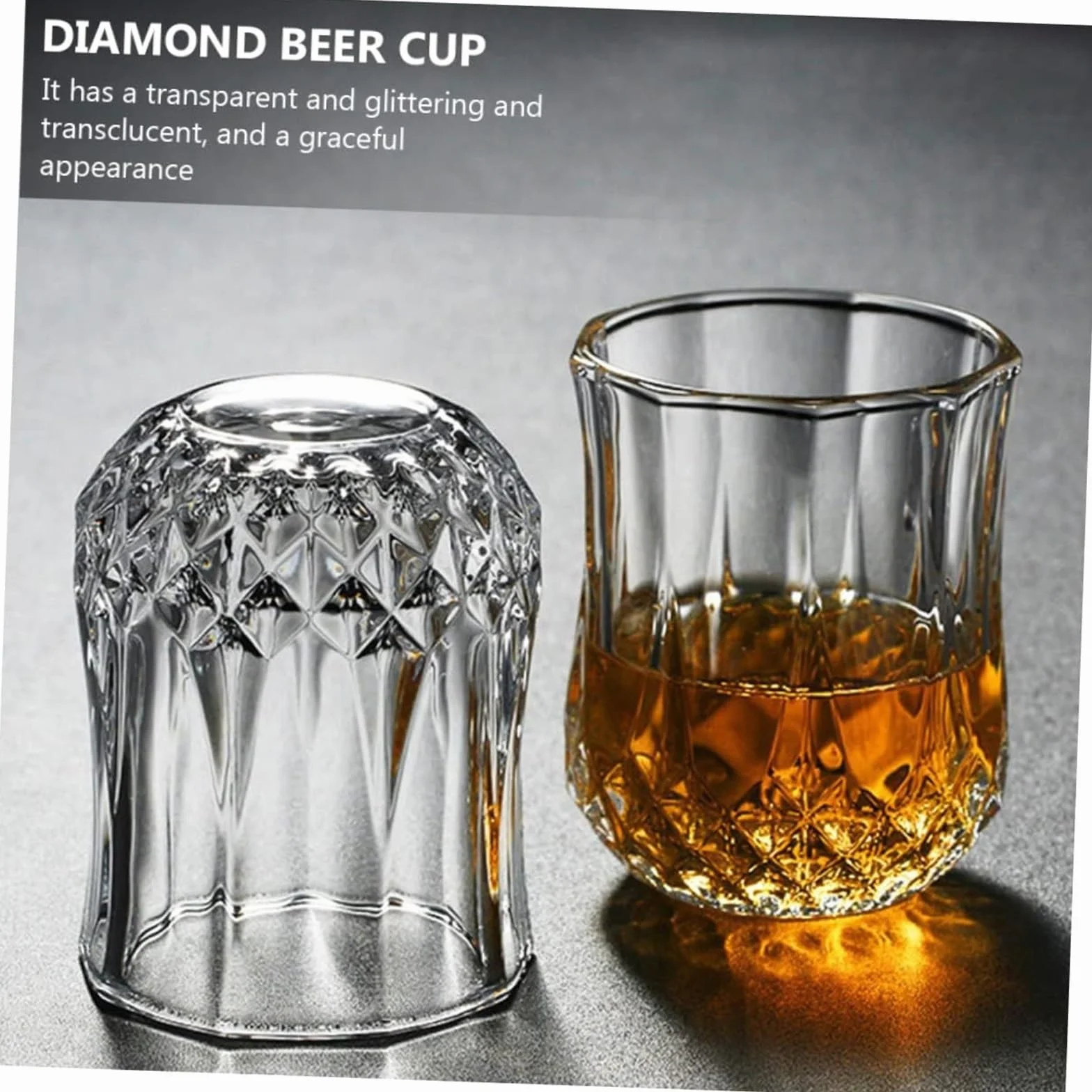 Jarras de cerveza personalizadas, jarras de cerveza, jarras de cerveza, 4 piezas de vasos de roca de cristal, vasos de cóctel antiguos de cristal vintage, vasos de agua, vasos de cerveza de diamante,