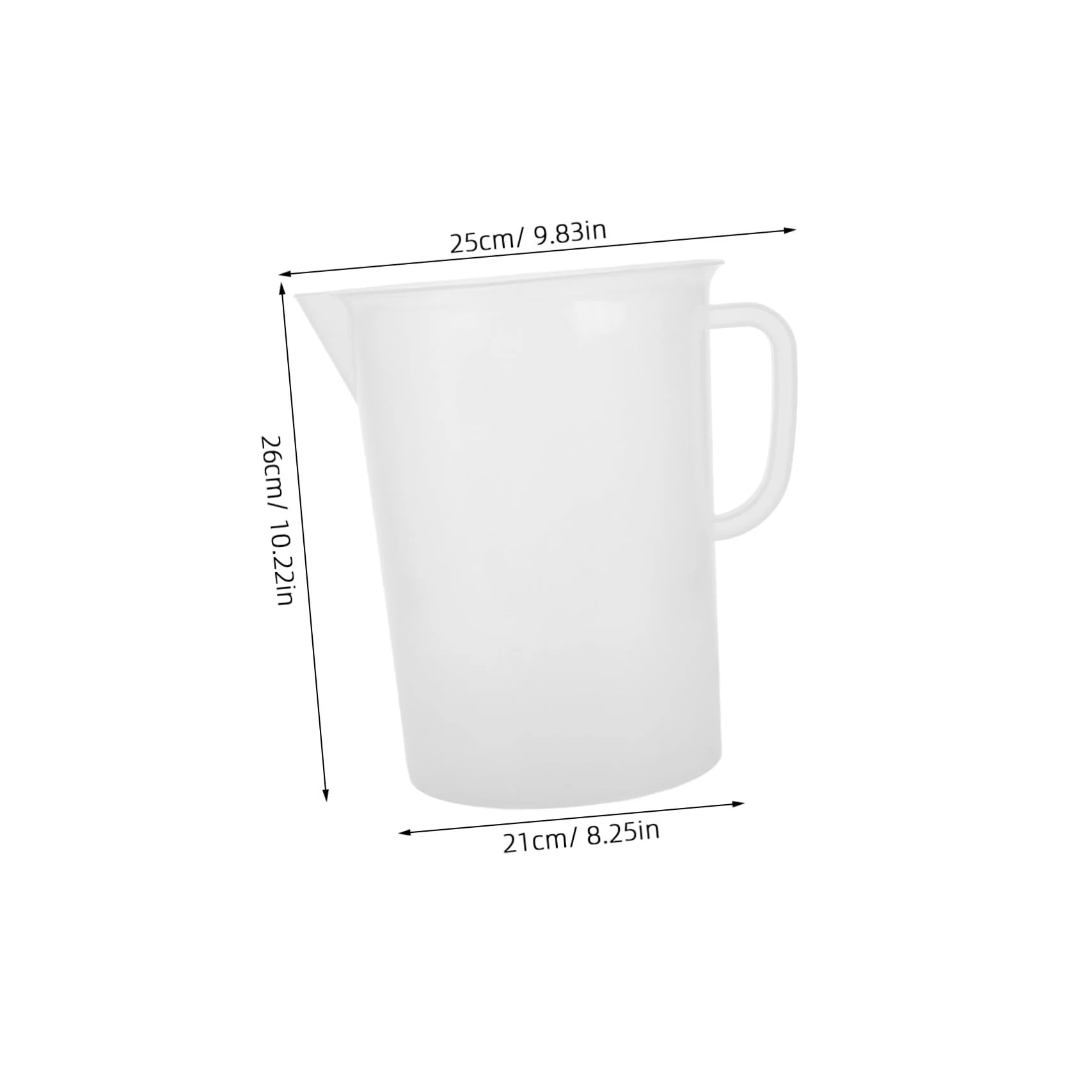 Vaso Medidor Grande De Plástico 5000 Ml Con Asas Para Aceite Motor Graduado Para Taller Mecánico Uso Automotriz Herramienta Precisa De Medición