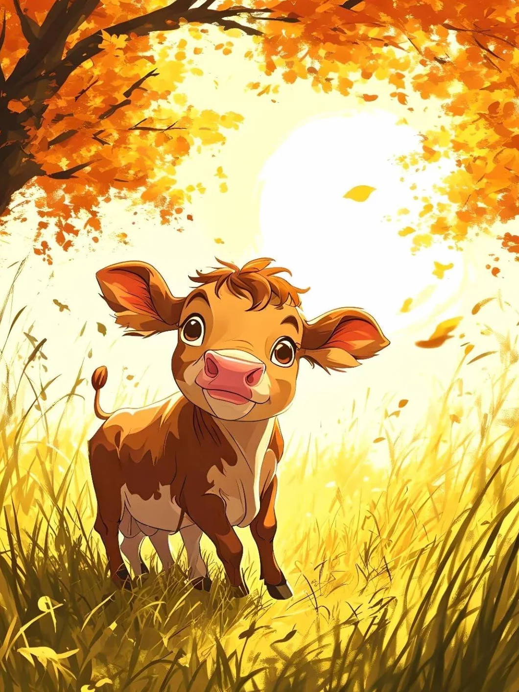 Pintura por Numeros Paisaje otoñal con ganado. Pintar por Numeros Adultos Niños, DIY Paint by Number Kit con Pinceles y Pinturas Acrilicos, Cuadros por Numeros, Decoración Hogar 100x70cm w-3474