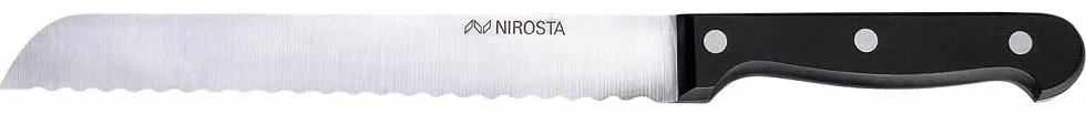Nirosta FACKELMANN Mega Cuchillo Panero Hoja Acero CCR Mango ergonómico Negro, 32x2,5x1,5cm, 1ud,
