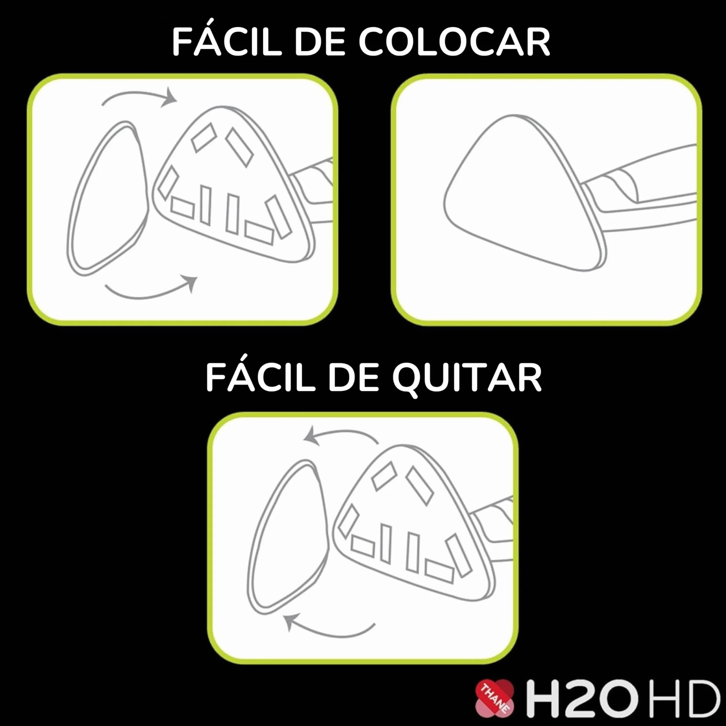 H2O HD Pack de 3 Paños de Microfibra – Recambios Lavables para Mopa a Vapor – Compatible con H2O HD, Dual Blast y Lite – Alta Absorción