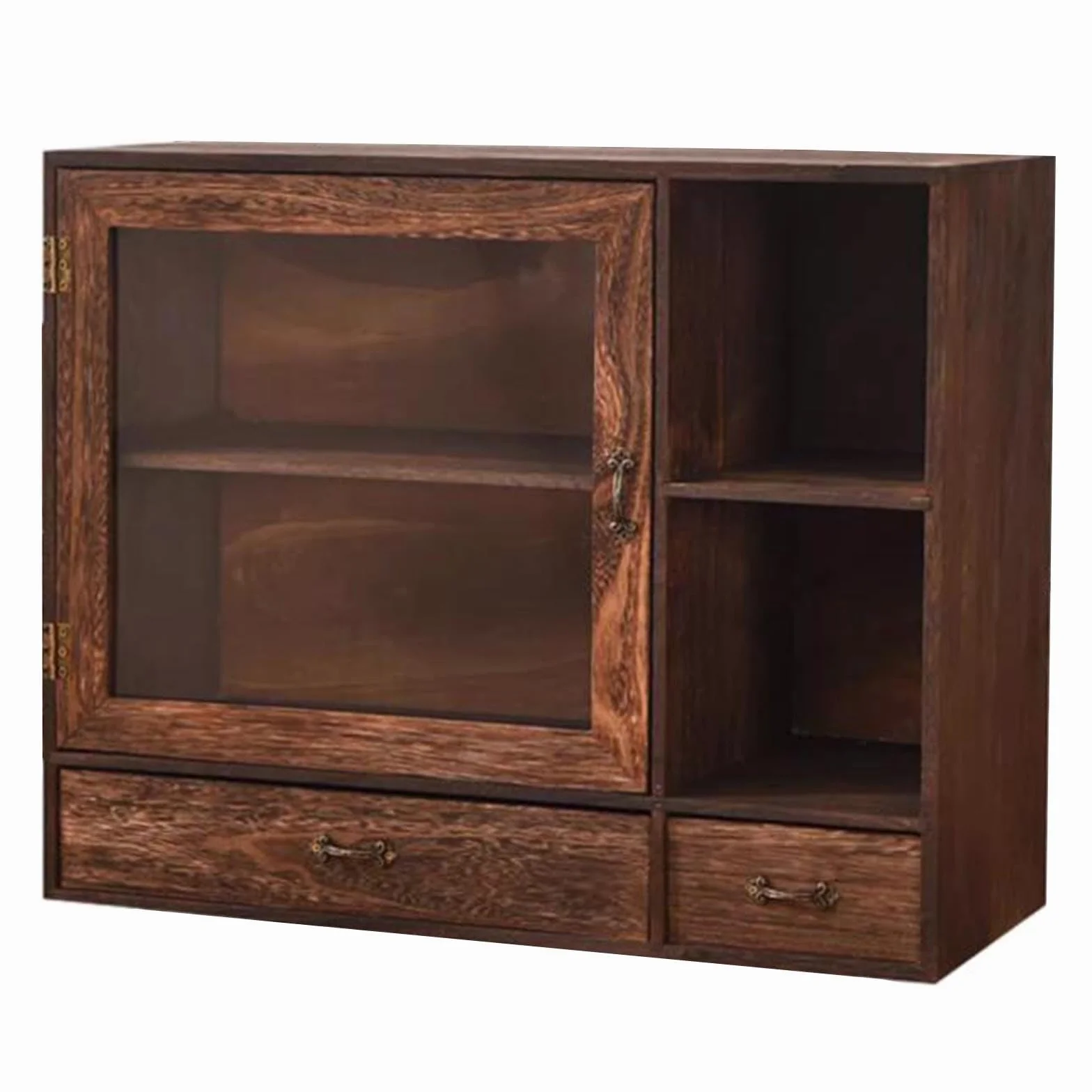 Organizador Escritorio Caja De Almacenamiento De Madera Maciza For Escritorio, Caja De Almacenamiento For Cosméticos, Juego De Té, Armario De Sobremesa, Estantería Pequeña, Escritorio De Estudio