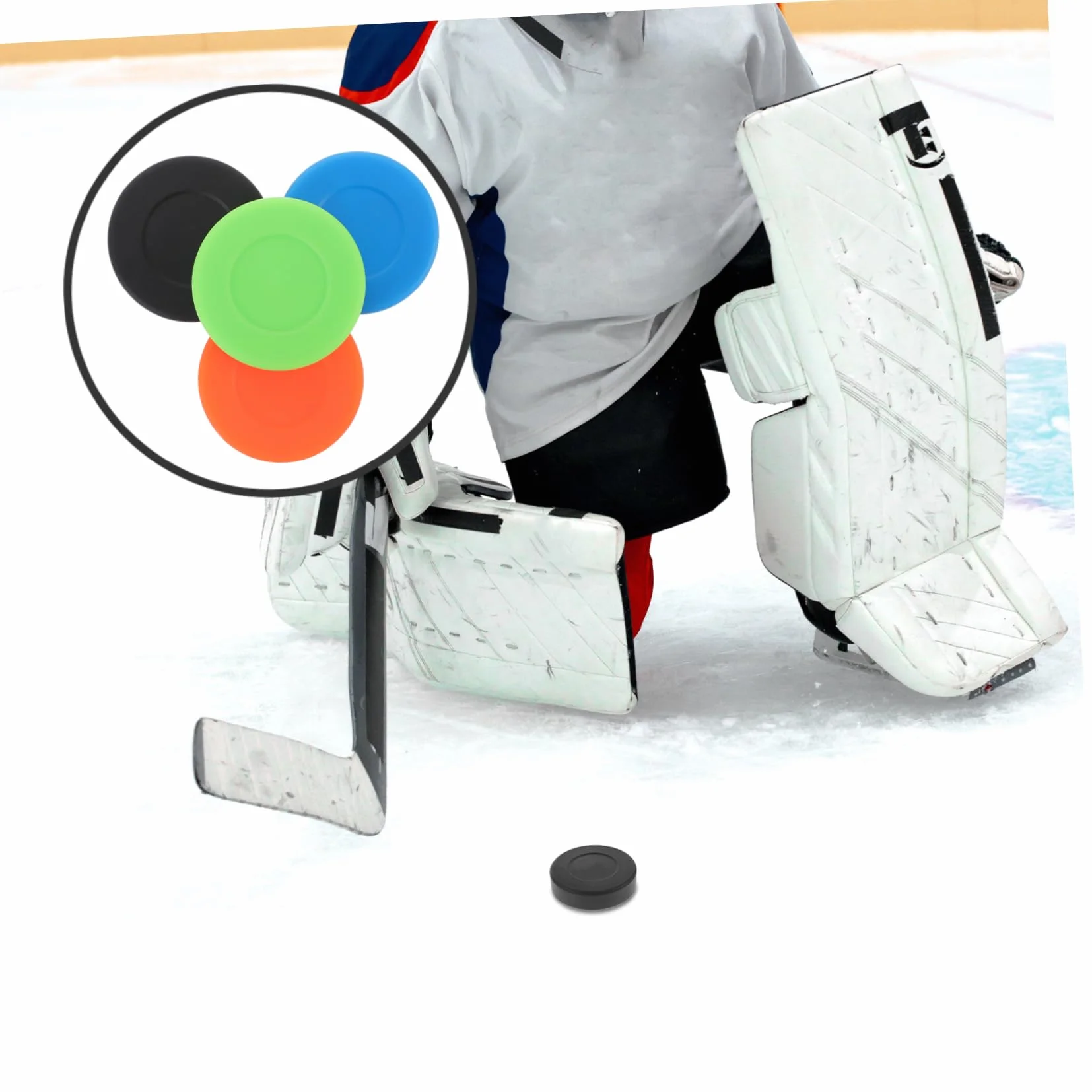 Kisangel 4 Piezas Discos de Hockey sobre Hielo Accesorios Pelota de Yoga Práctica Niño